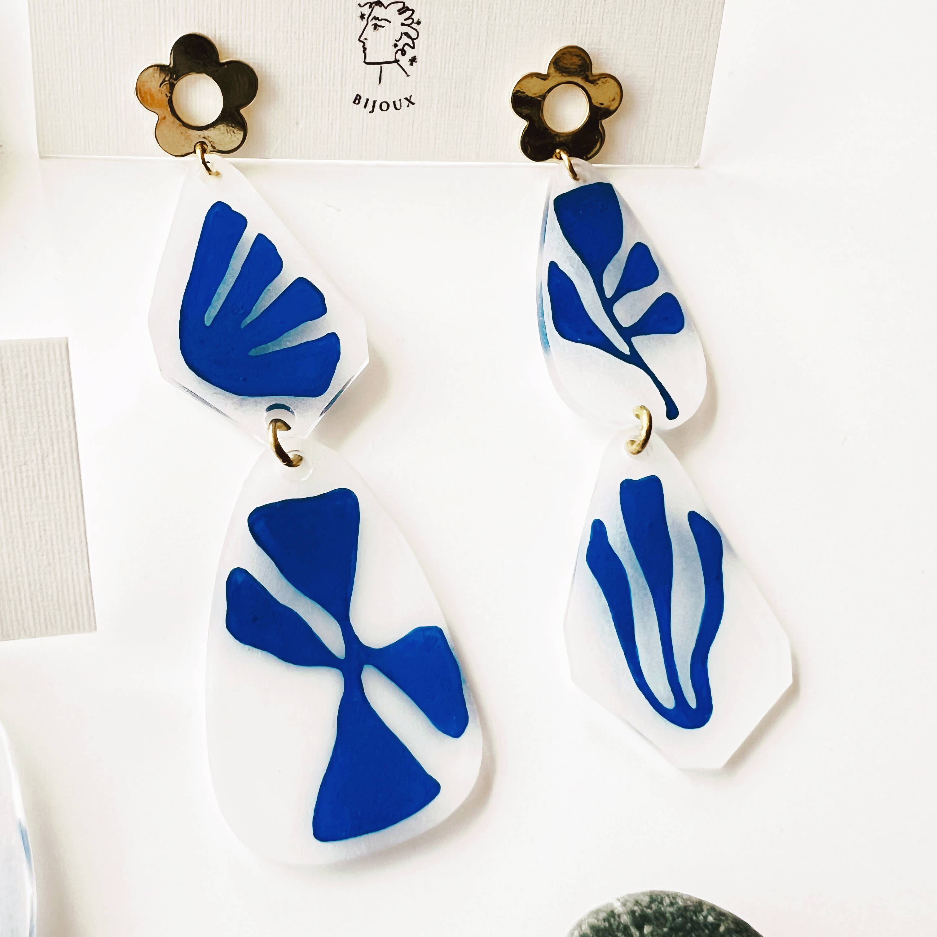 Abstract Matisse Inspired Drops - Out of the Blue