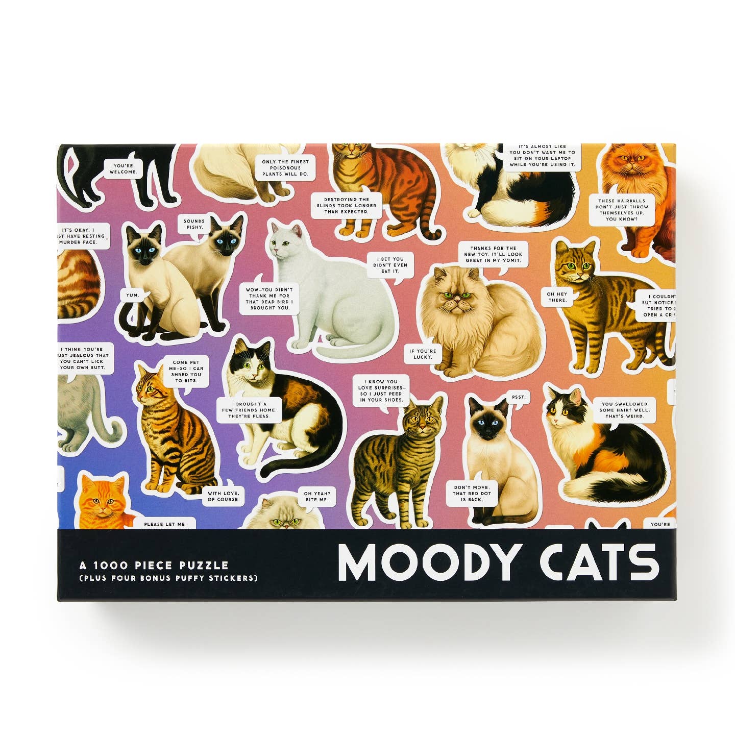 Moody Cats 1000 Piece Puzzle - Out of the Blue