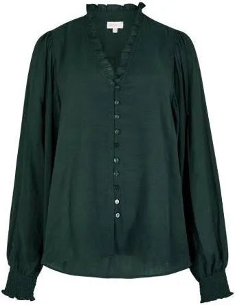 RUFFLE SMOCK BLOUSE