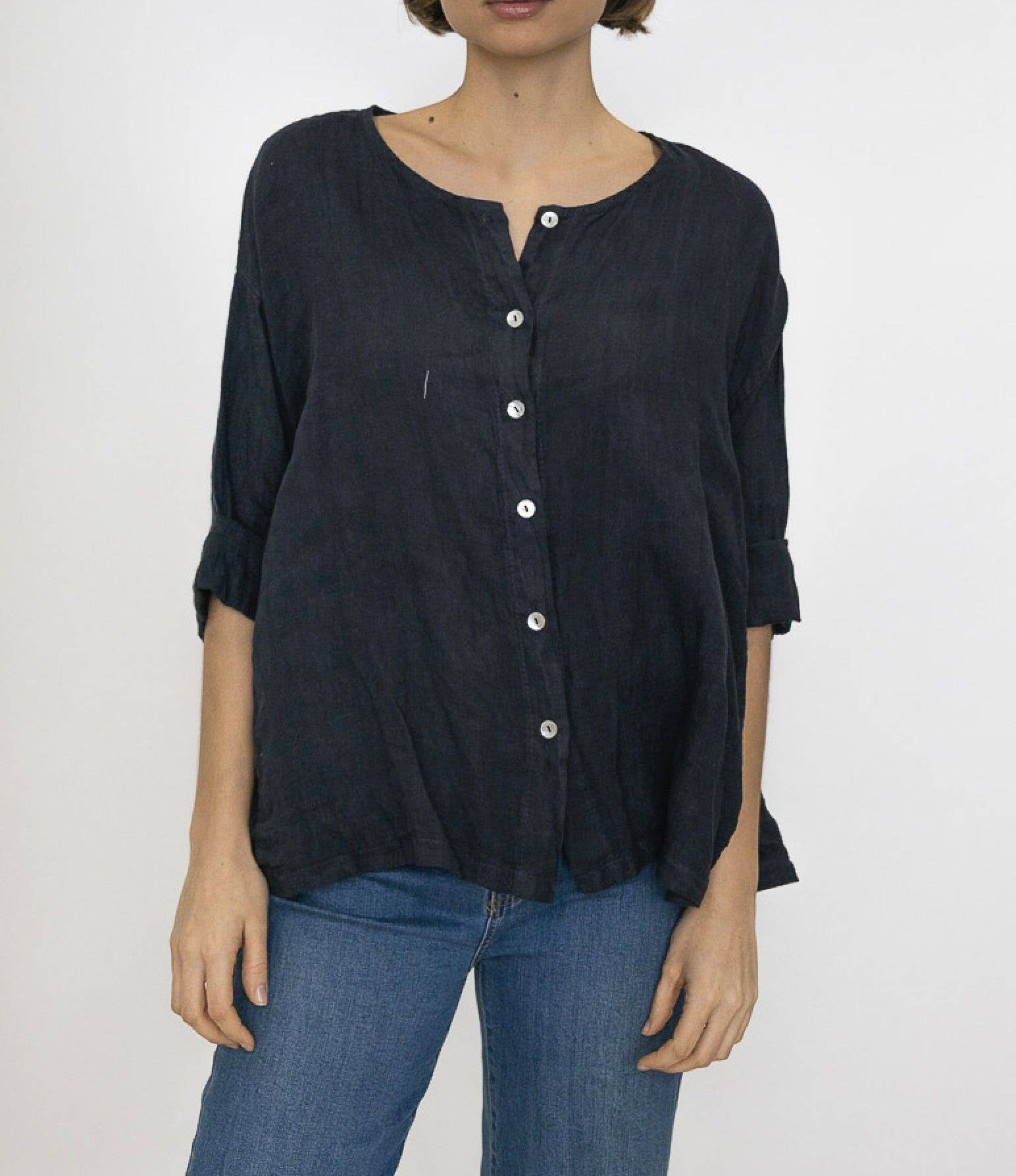 Lin blouse 11916L - Out of the Blue