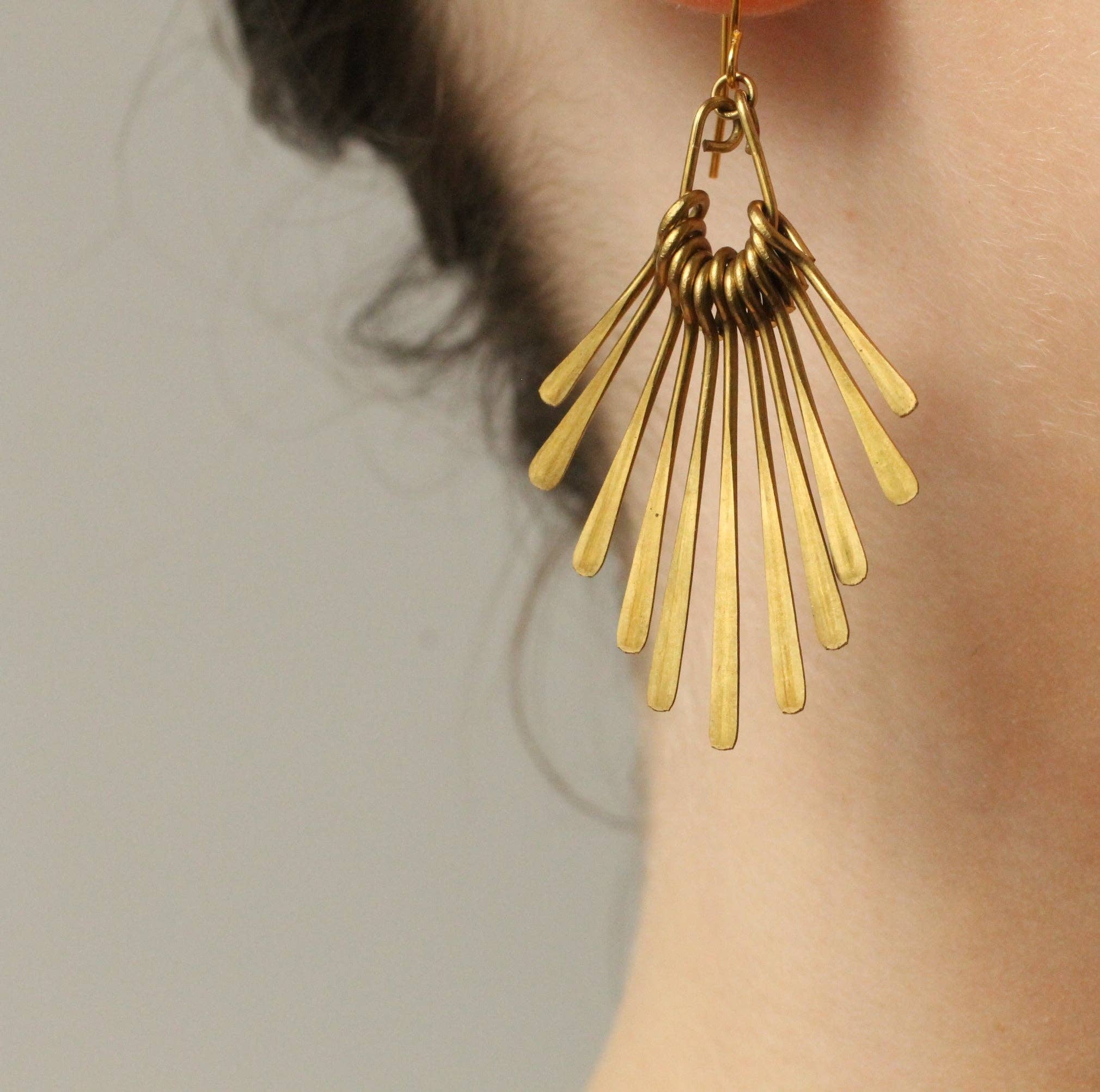 Art Deco Gold Fringe Earrings - Out of the Blue