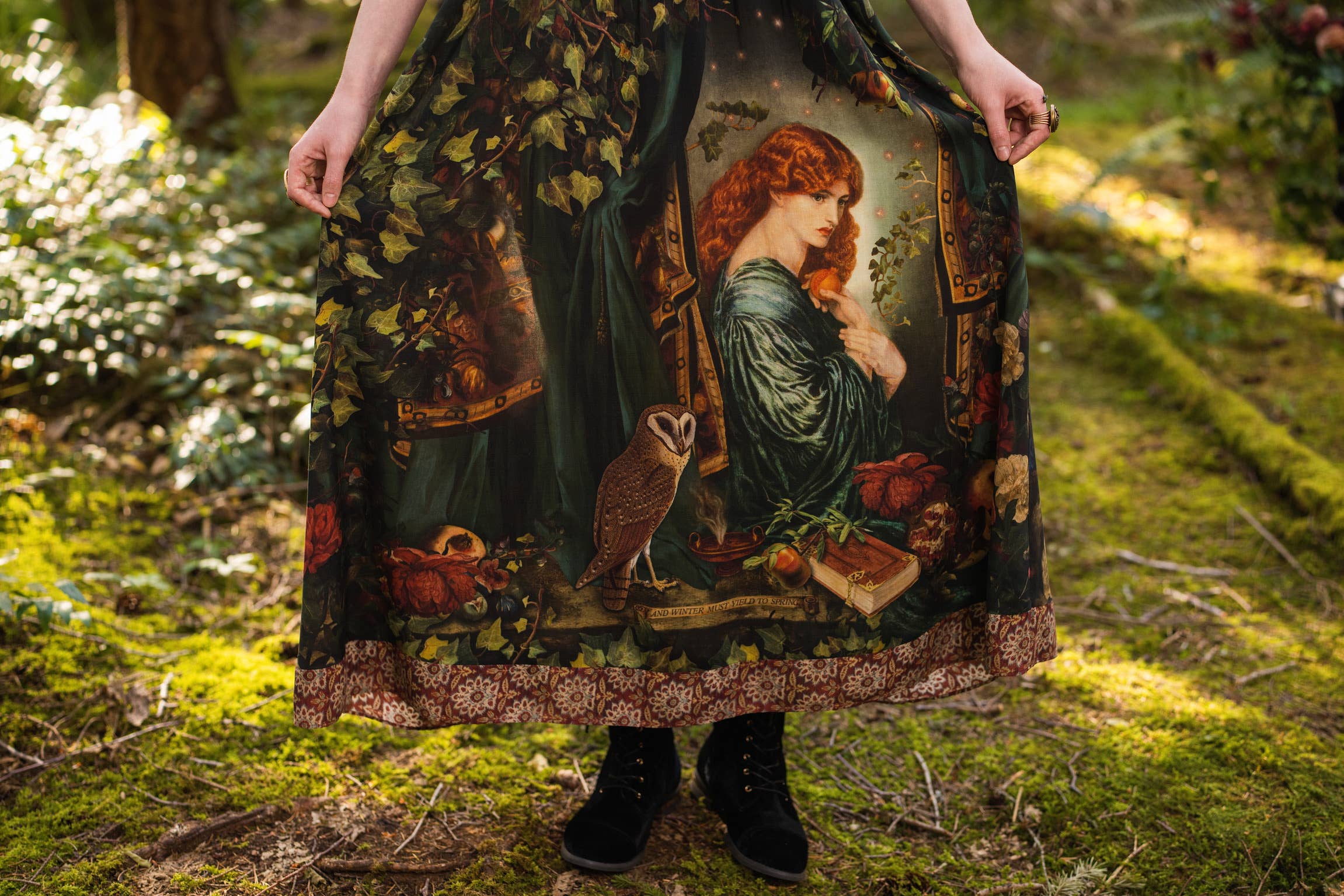Solstice Bohéme Long Maxi Slip Dress w/ Persephone & Moon