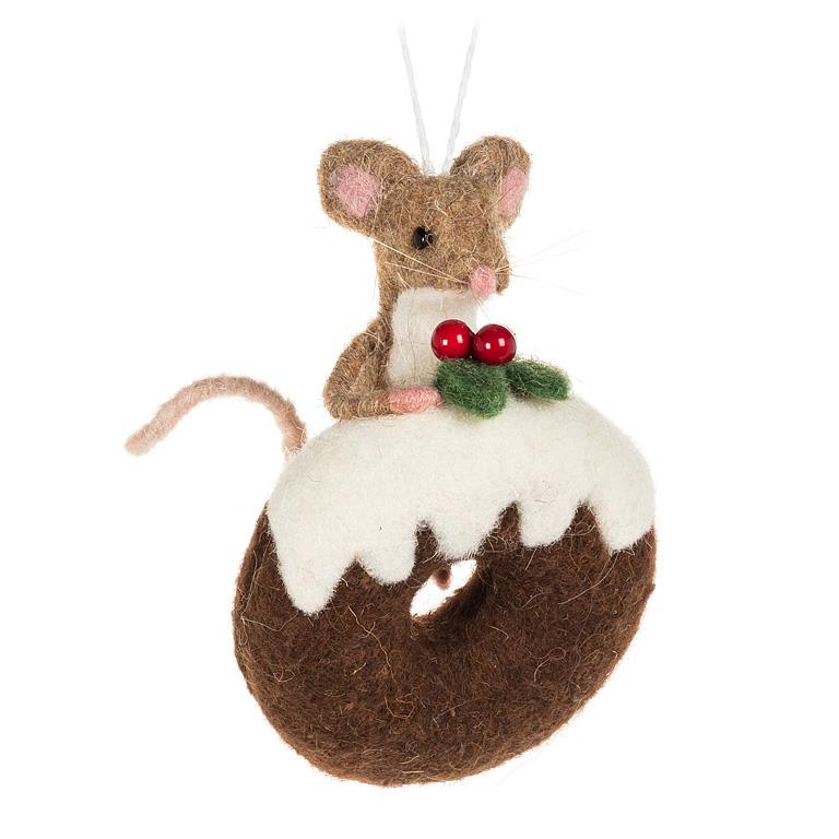 Mouse 0n Donut Ornament