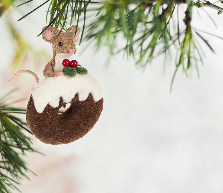 Mouse 0n Donut Ornament