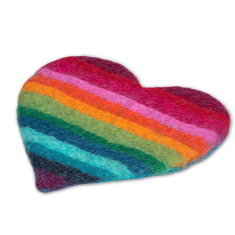 Rainbow heart trivet - Out of the Blue