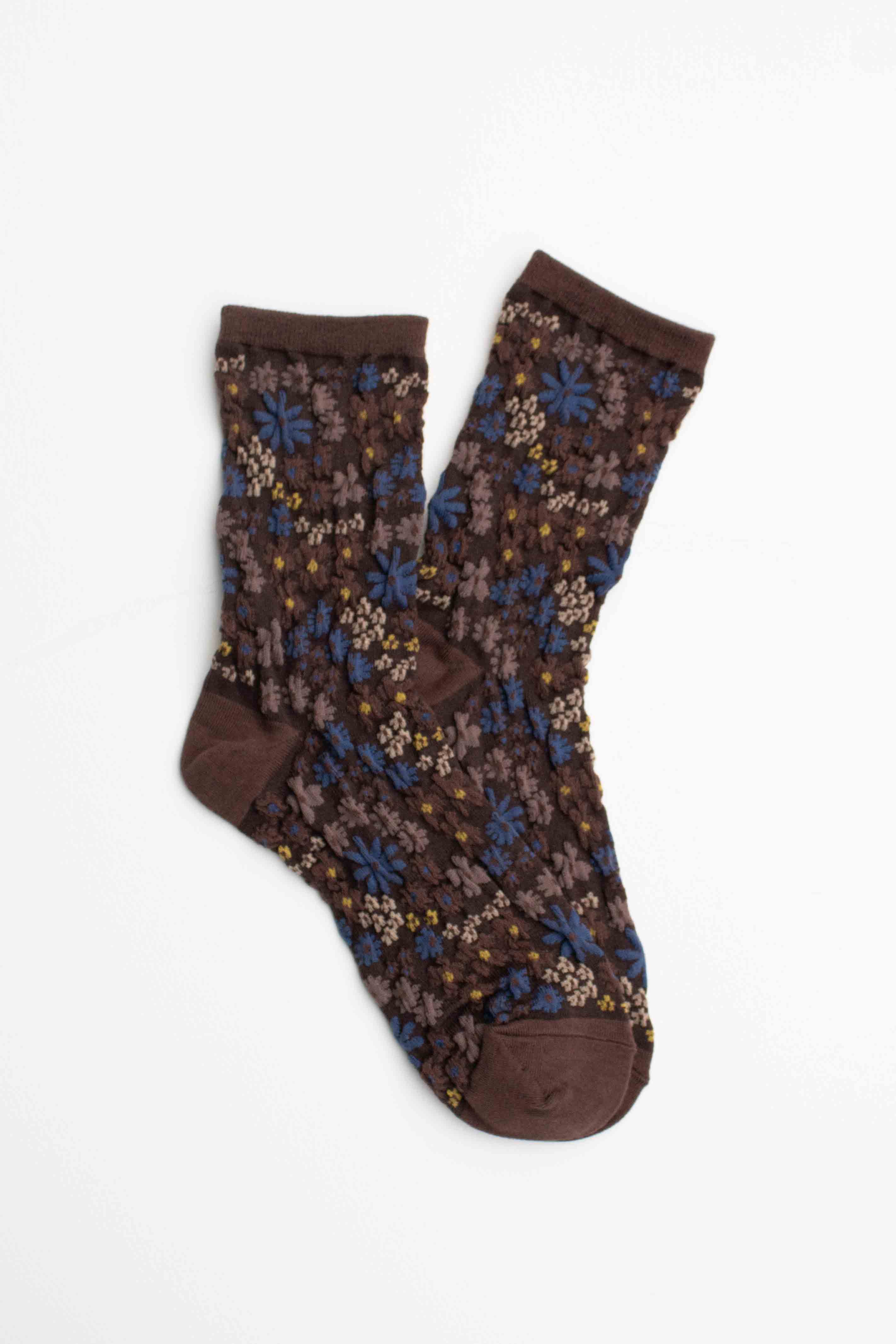 Meadow Blossom Crew Socks - Out of the Blue