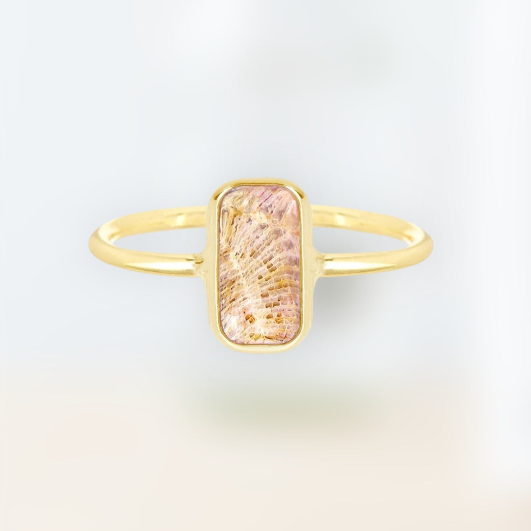 Lily Fossil Petite  Ring - Out of the Blue