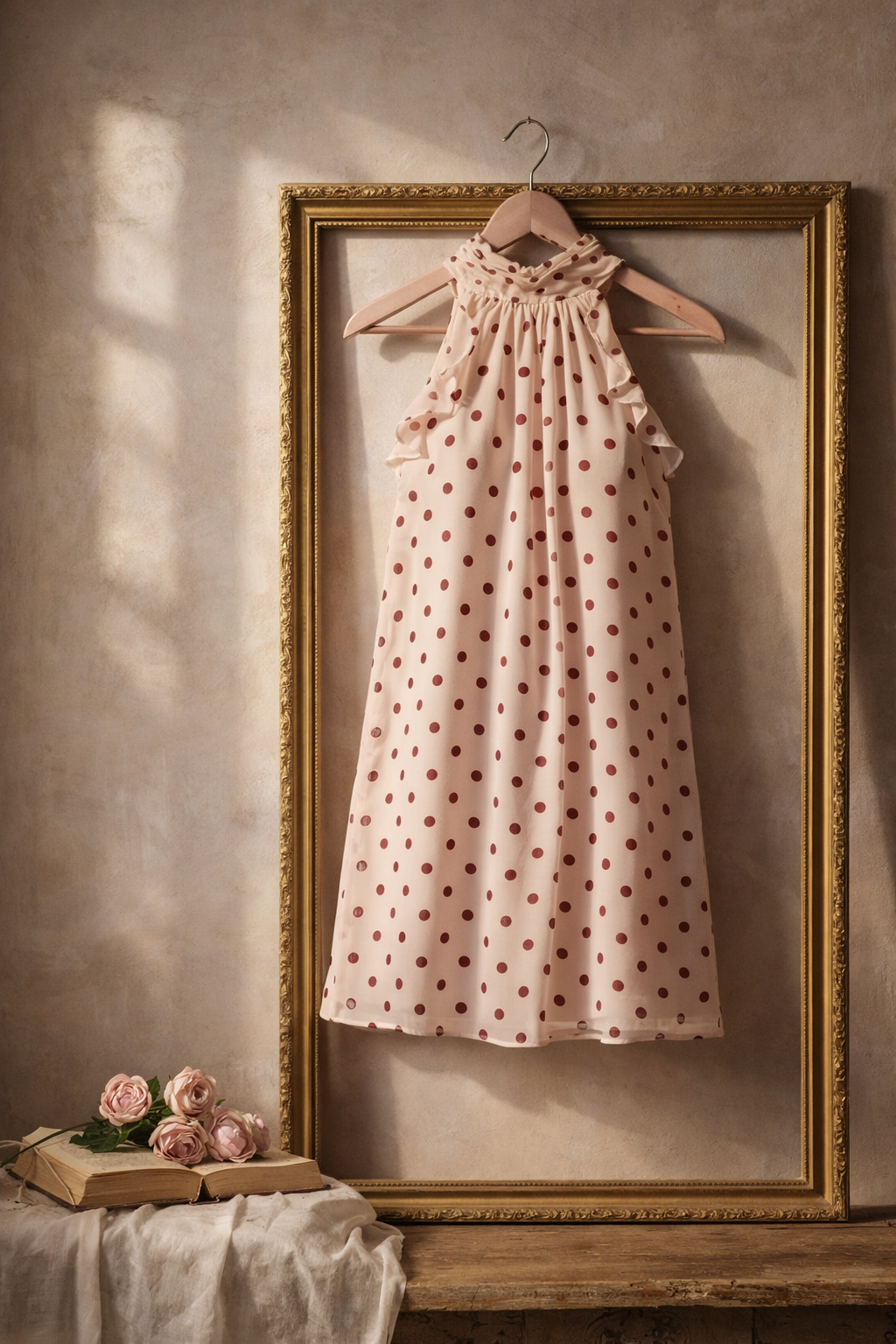 Rose Dot Dress - Out of the Blue
