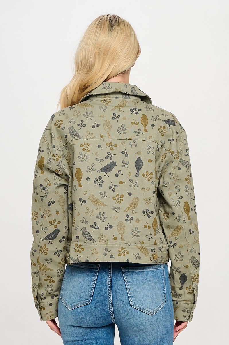 Bird Print Jacket