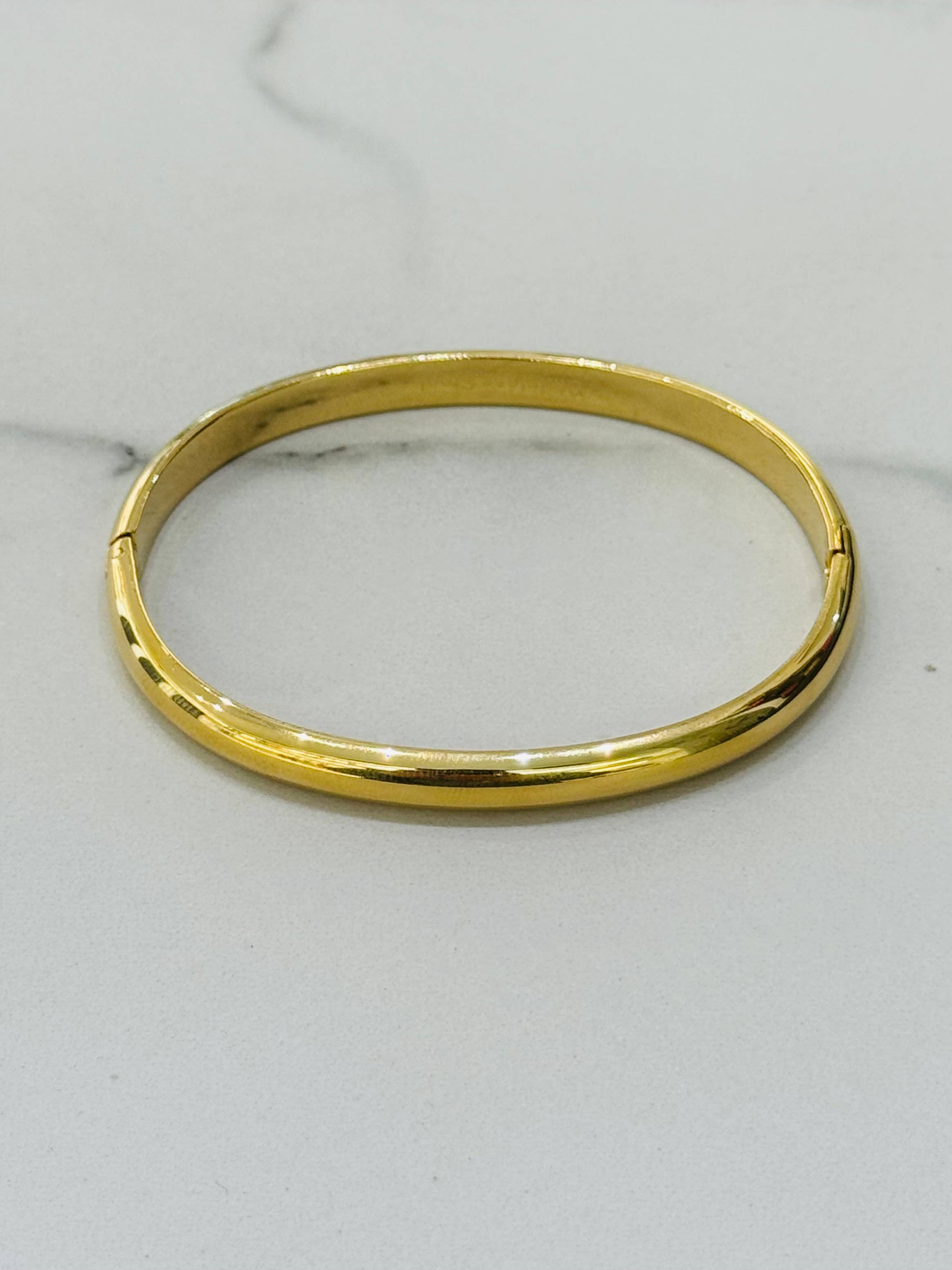 Plain Stainless Steel Cuff Bracelet - Out of the Blue