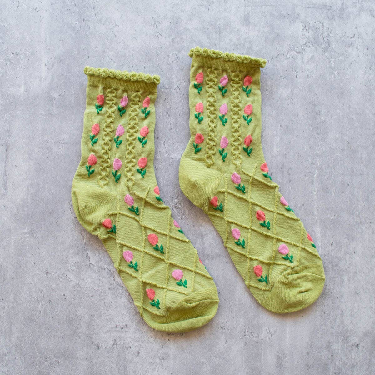 Tulip Flower Casual Socks - Out of the Blue