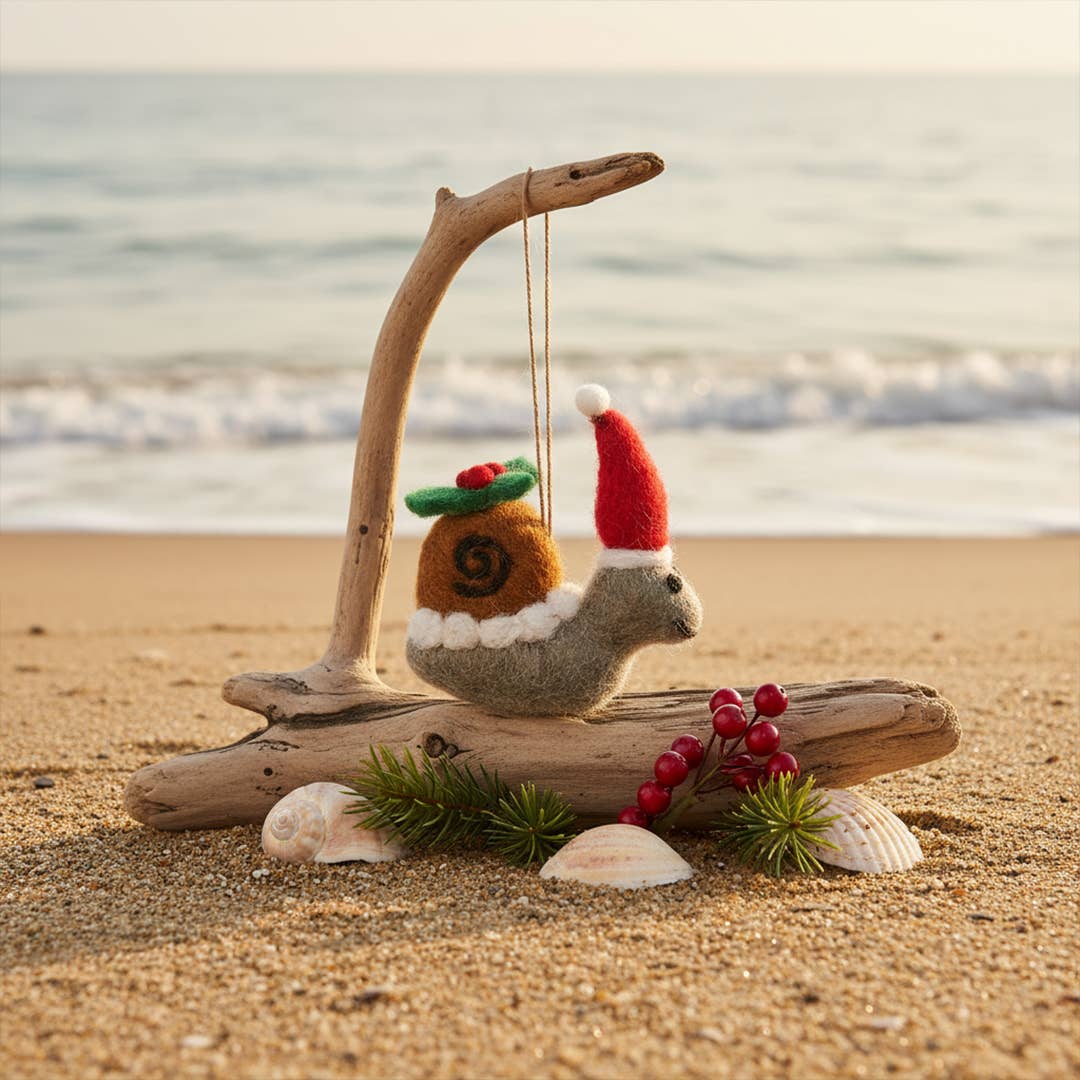 Felt Christmas Snail