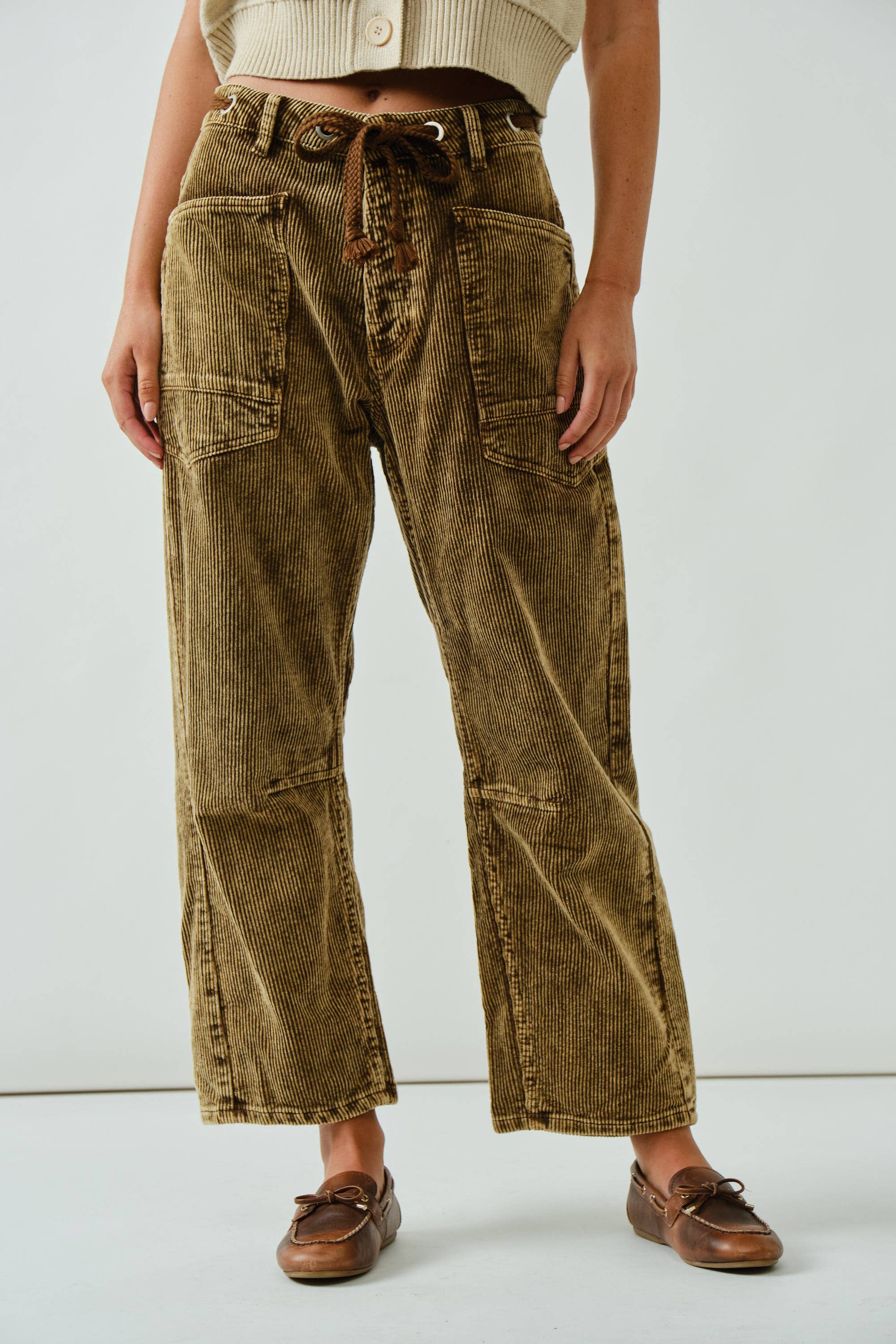 BARREL CORDUROY PANTS
