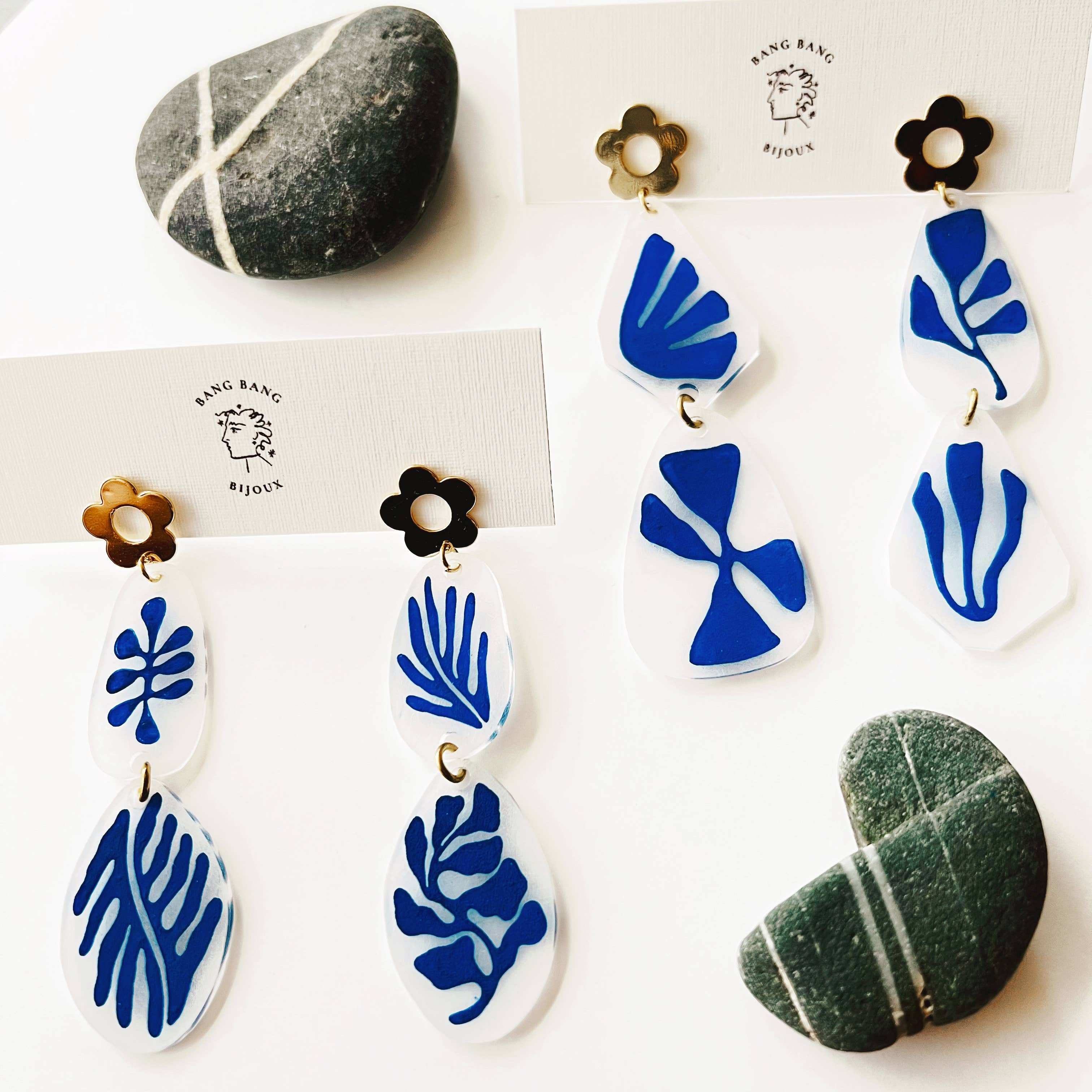 Abstract Matisse Inspired Drops - Out of the Blue
