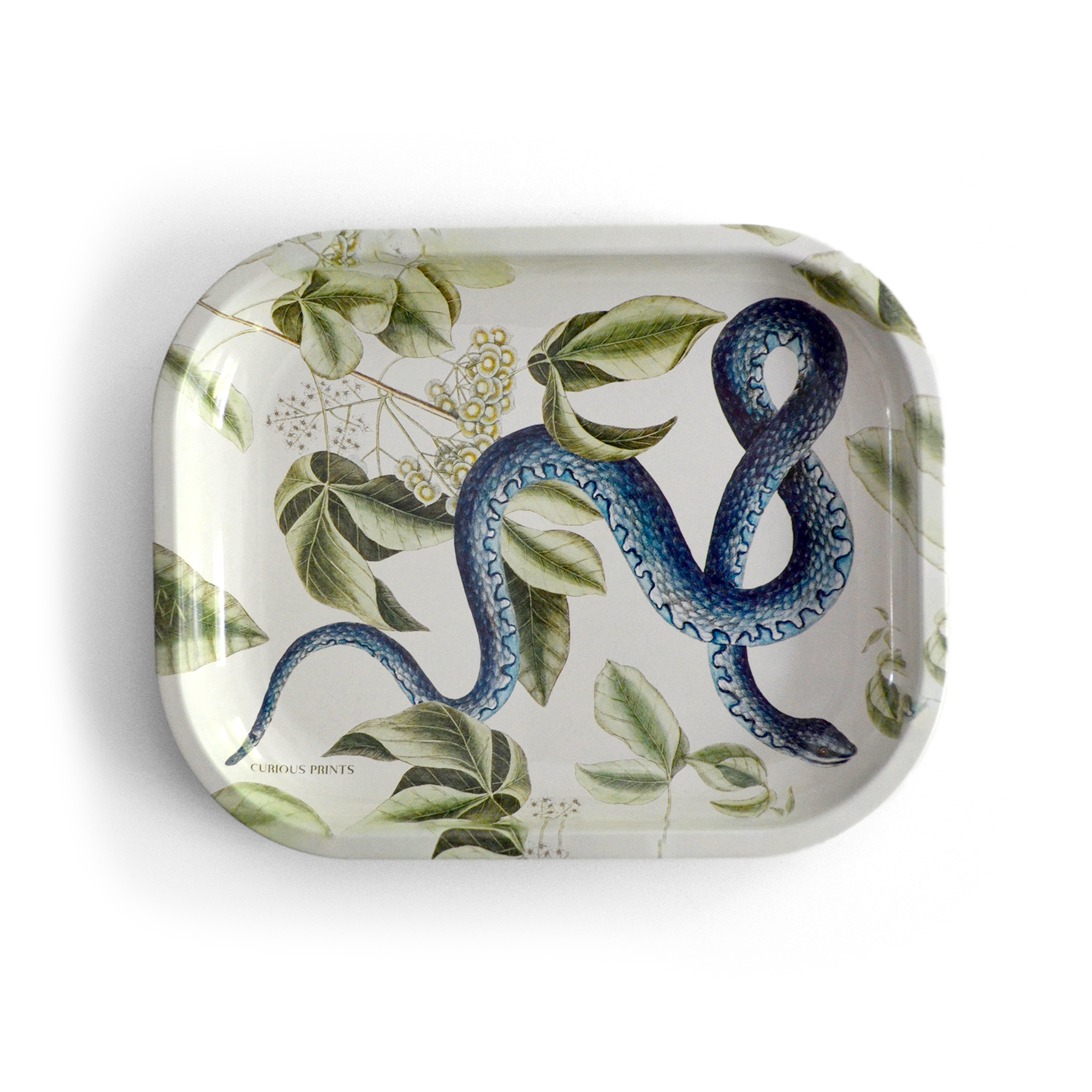 Vintage Blue Snake Trinket Tray