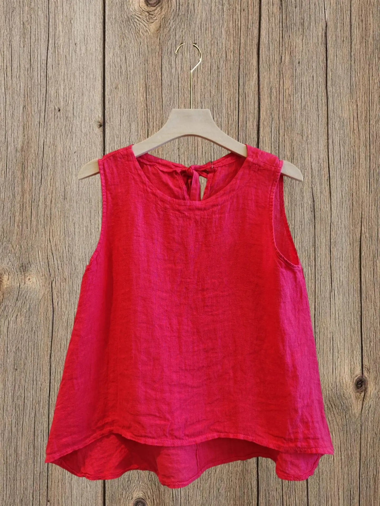 Bow Back Linen Top