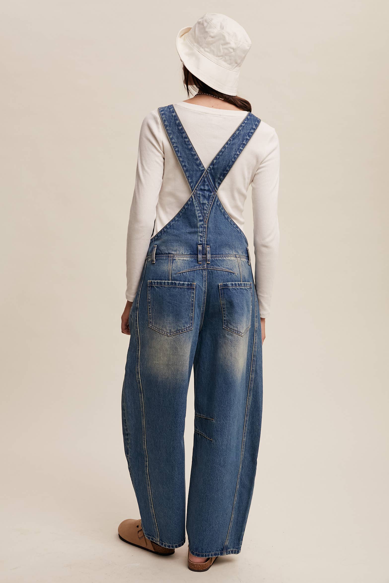 Barrel Jean Denim Overall - Out of the Blue