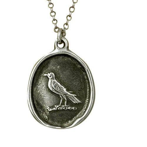 Nevermore Raven Wax Seal Necklace