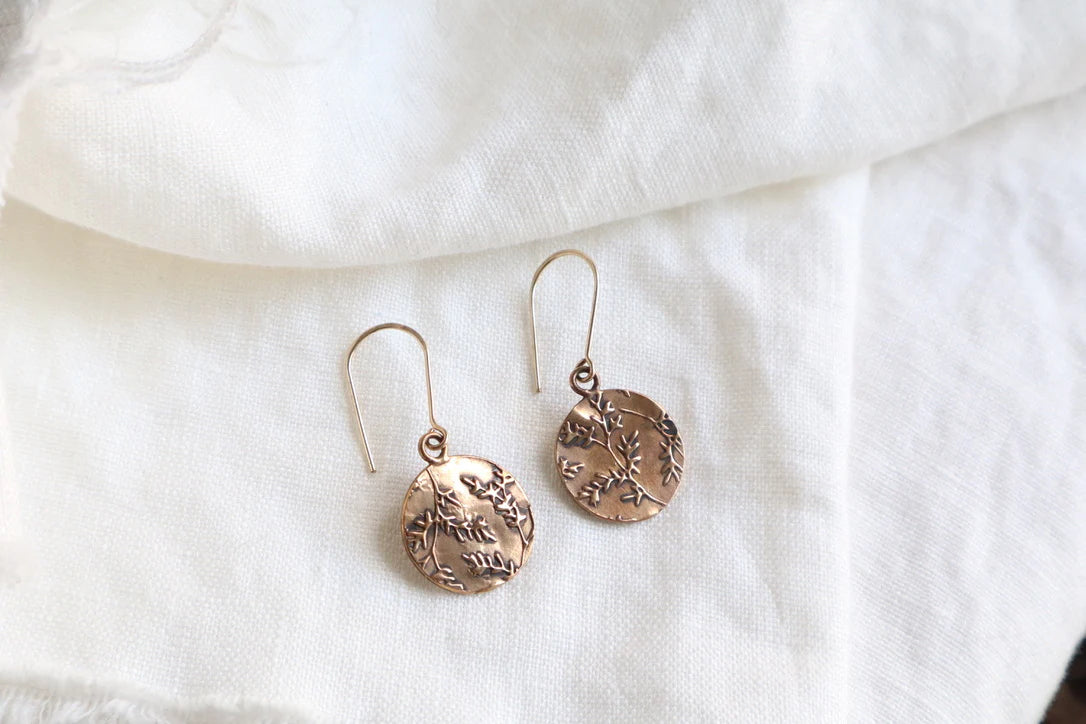Botanic Coin Drop Earrings