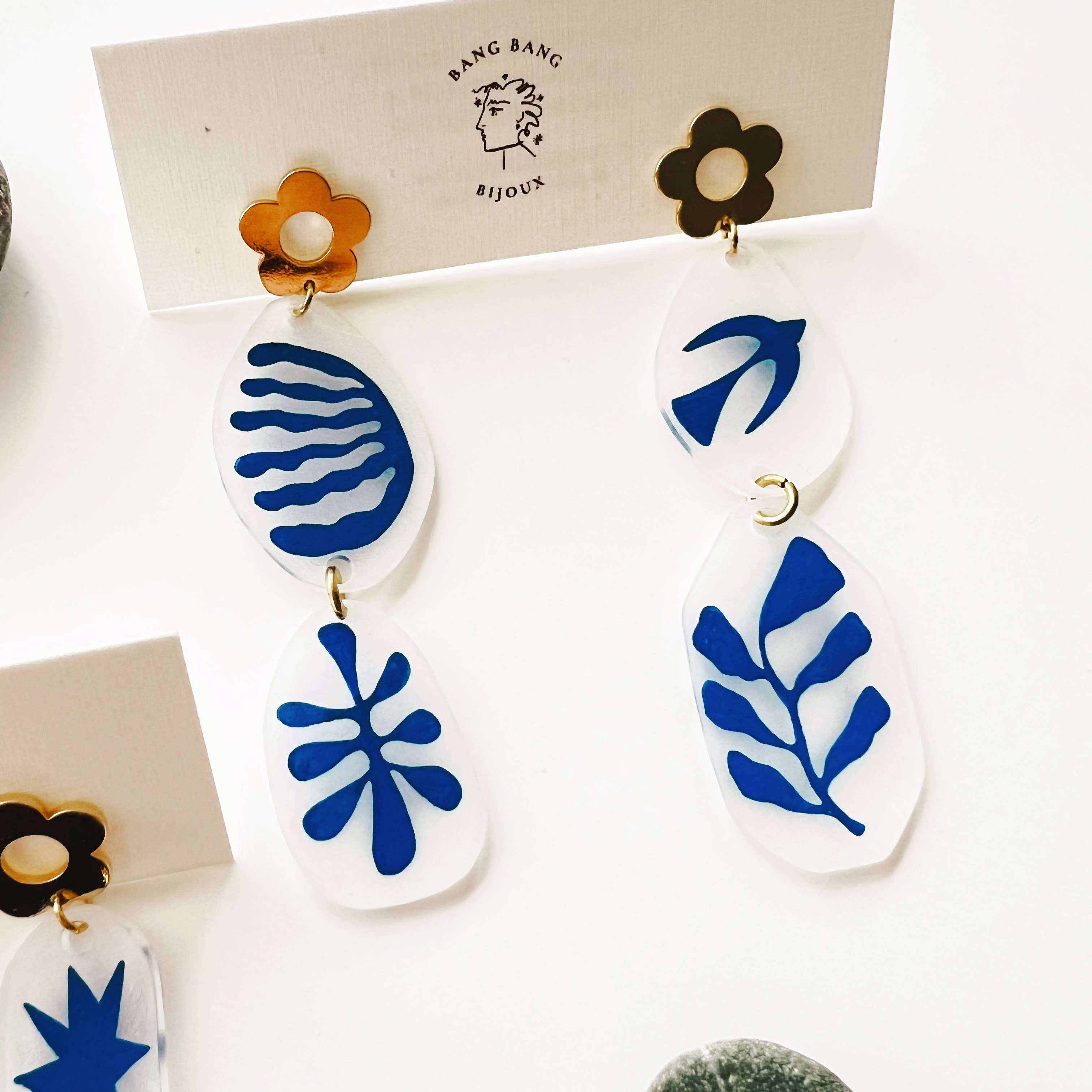 Abstract Matisse Inspired Drops - Out of the Blue