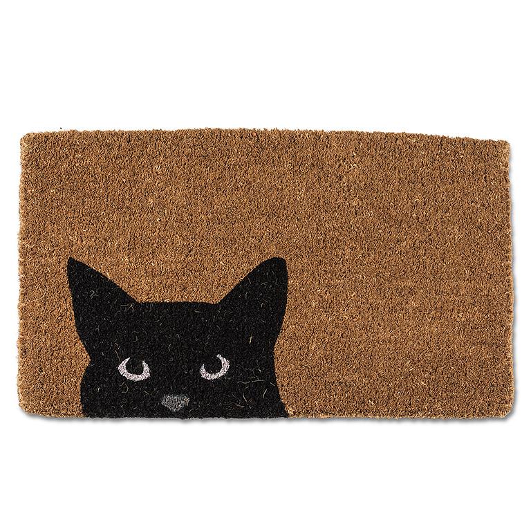 Peeking Cat Doormat - Out of the Blue