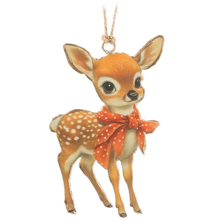 Vintage Fawn Ornament-4.5"H - Out of the Blue