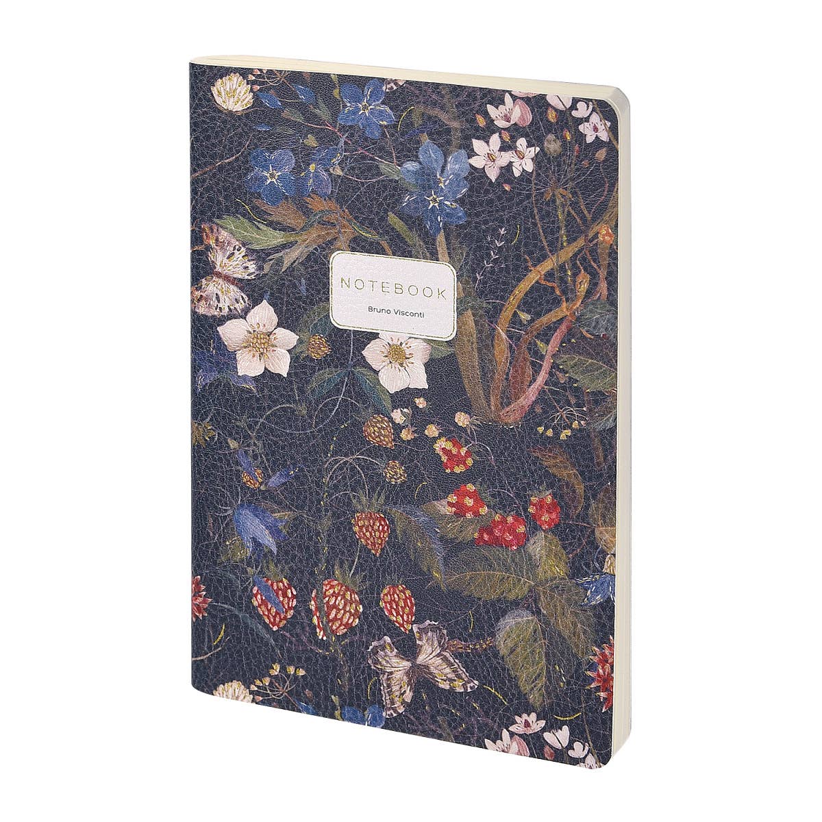 Vegan Leather A5 Notebook - Forest Flowers  - Out of the Blue