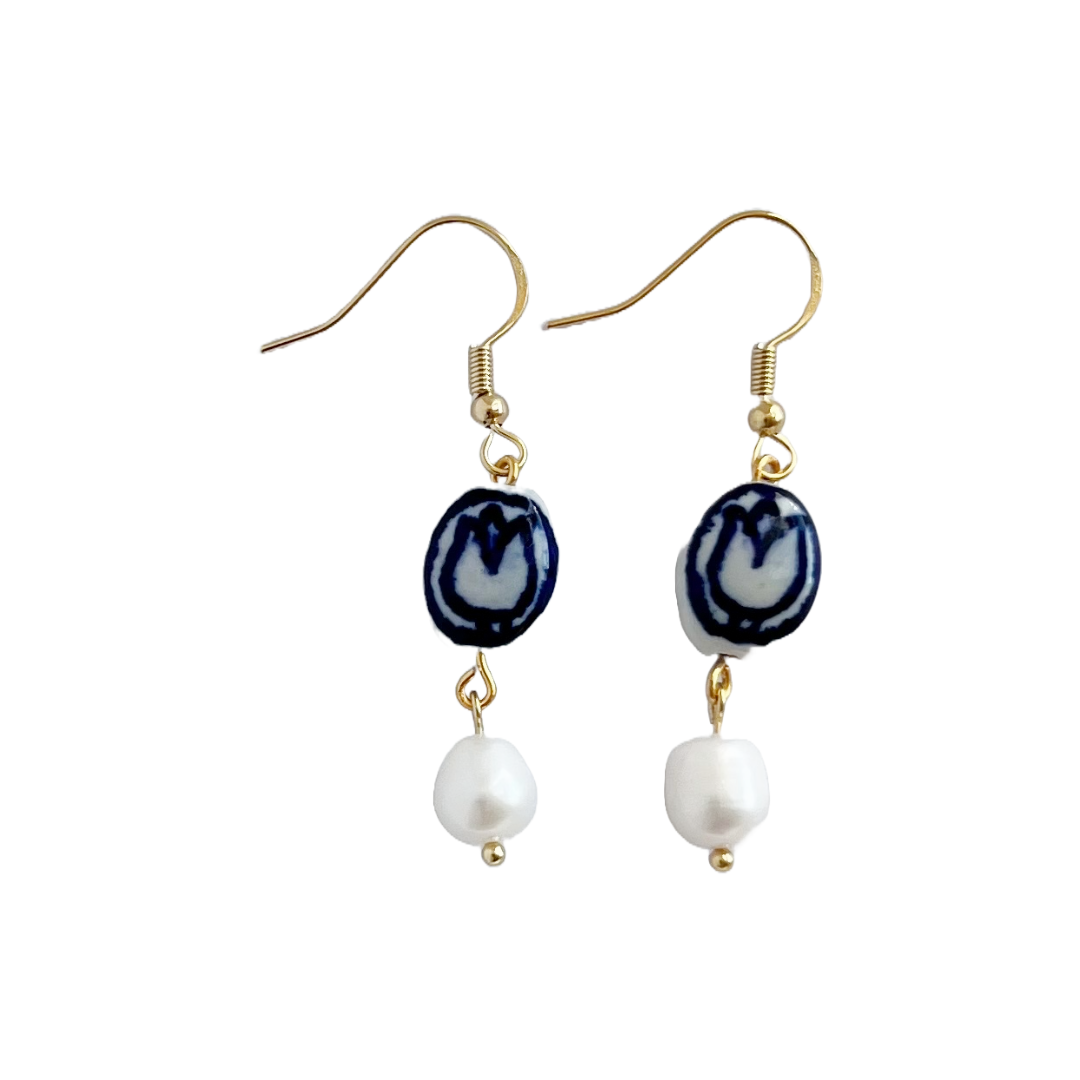 Blue Tulip Earrings