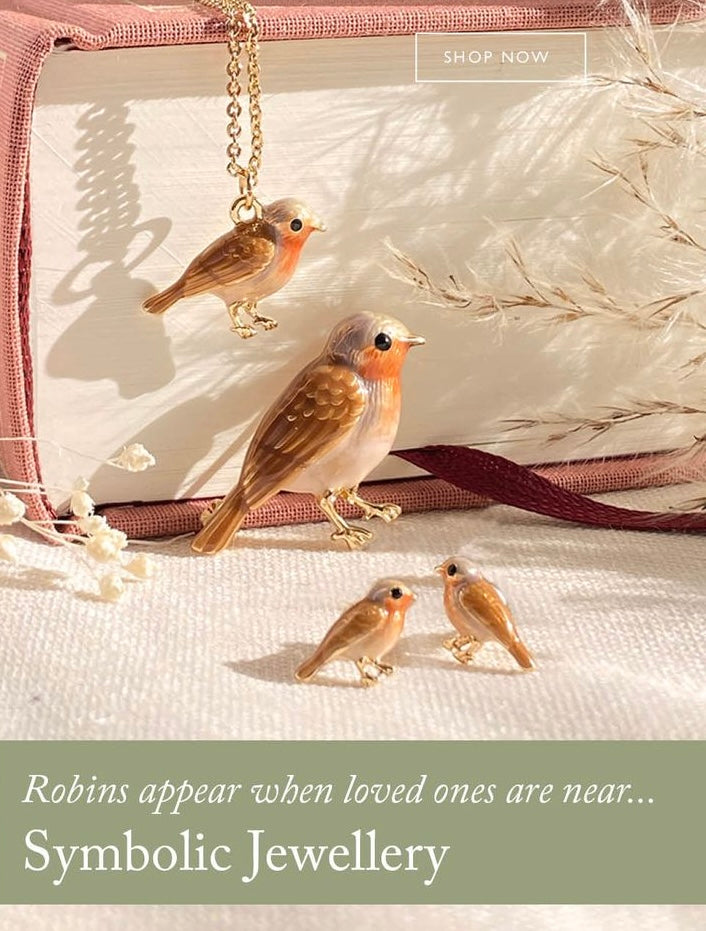 Enamel Robin Necklace - Out of the Blue