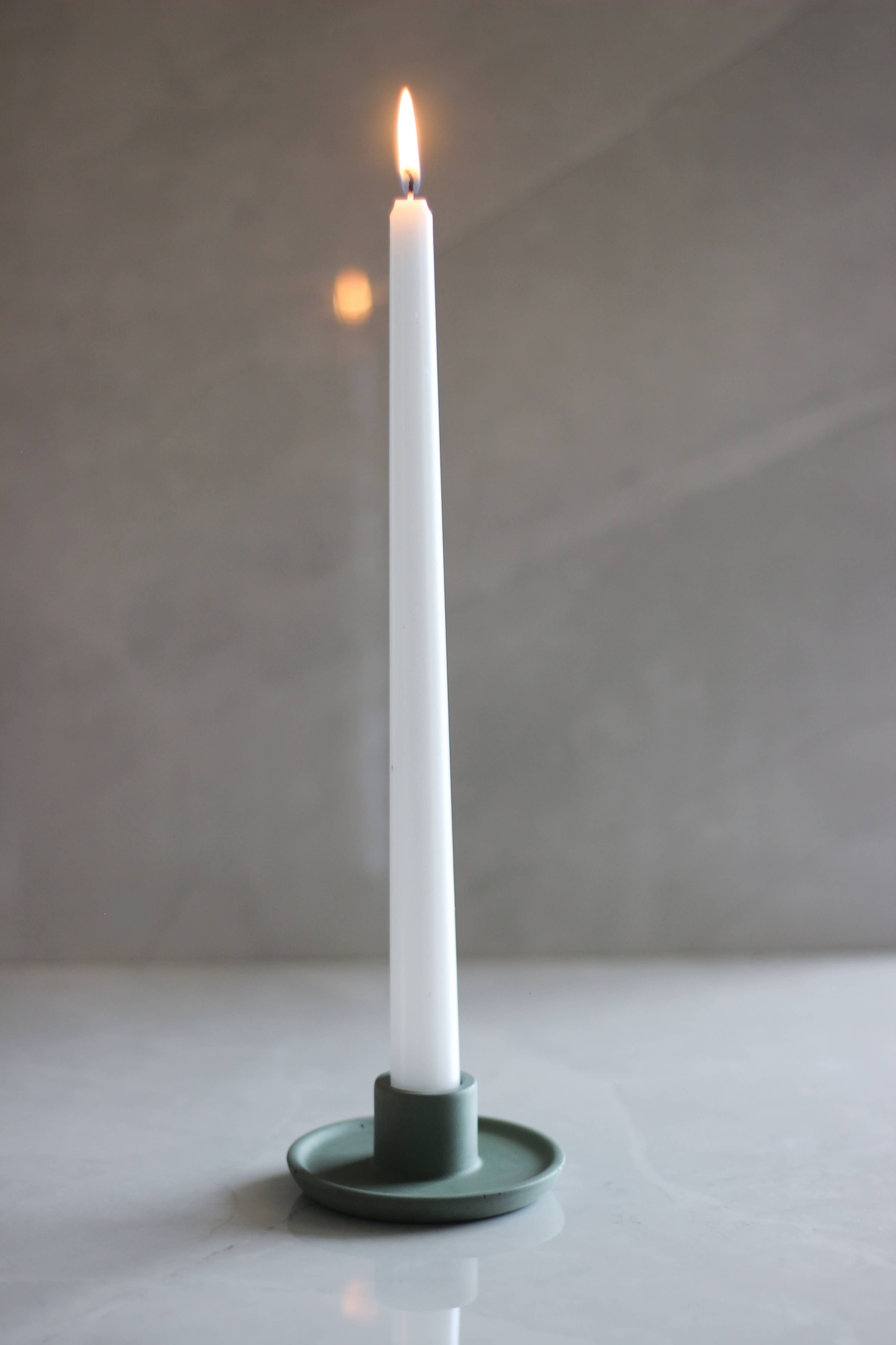 TAPER CANDLE HOLDER, PILLAR CANDLE HOLDER, PALO SANTO: Green - Out of the Blue