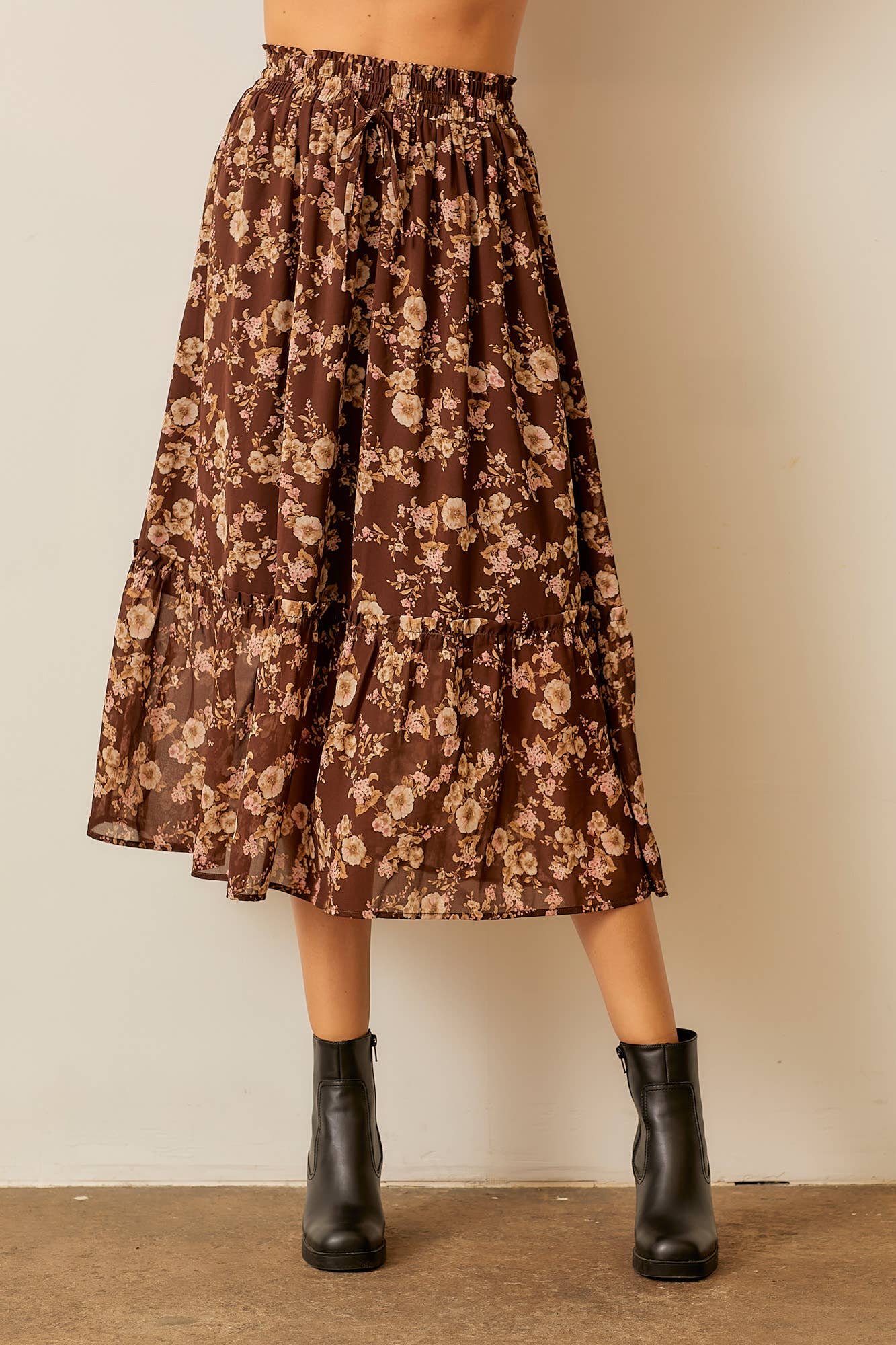 FLORAL MIDI Skirt