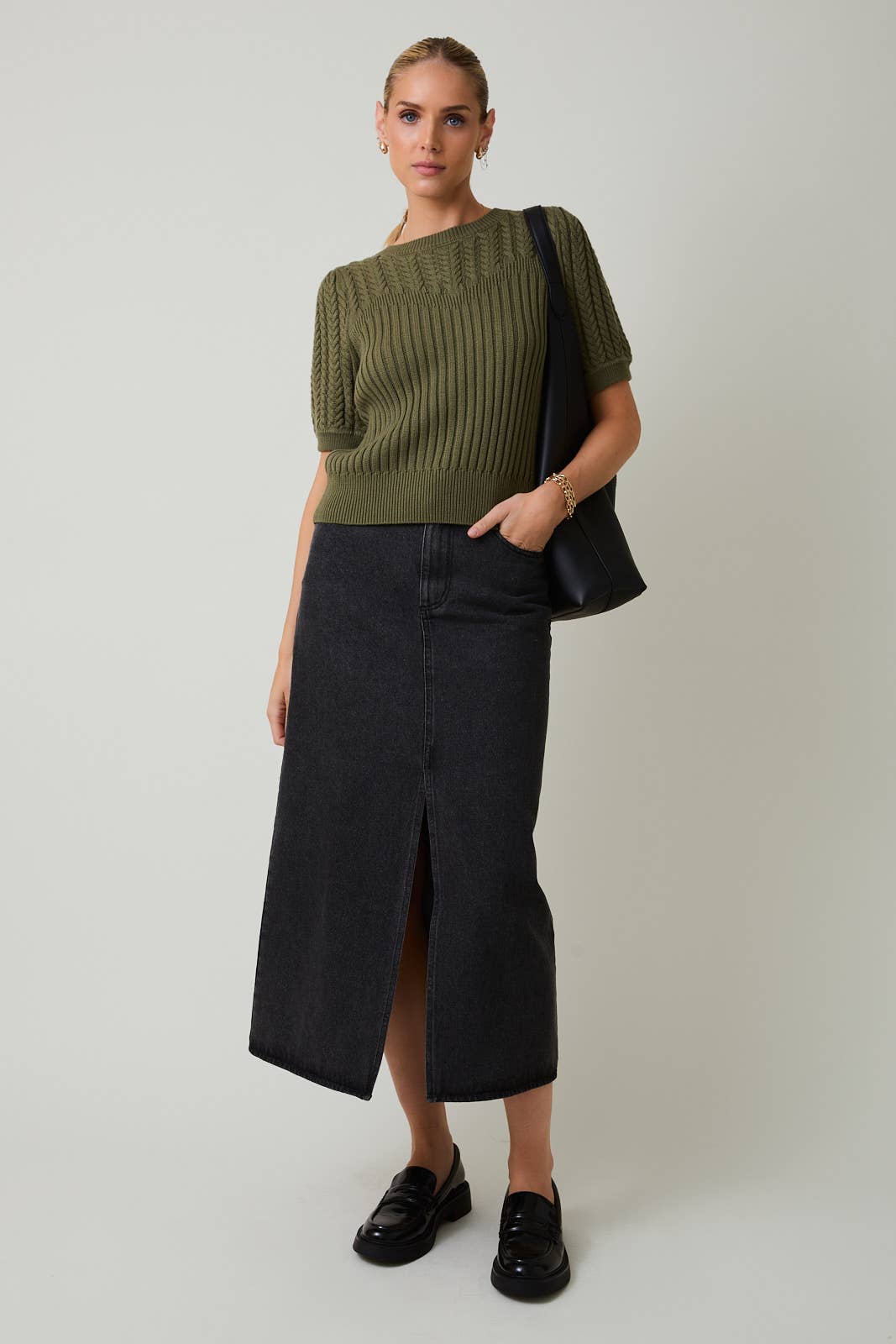 PUFF SLEEVE SWEATER - Out of the Blue