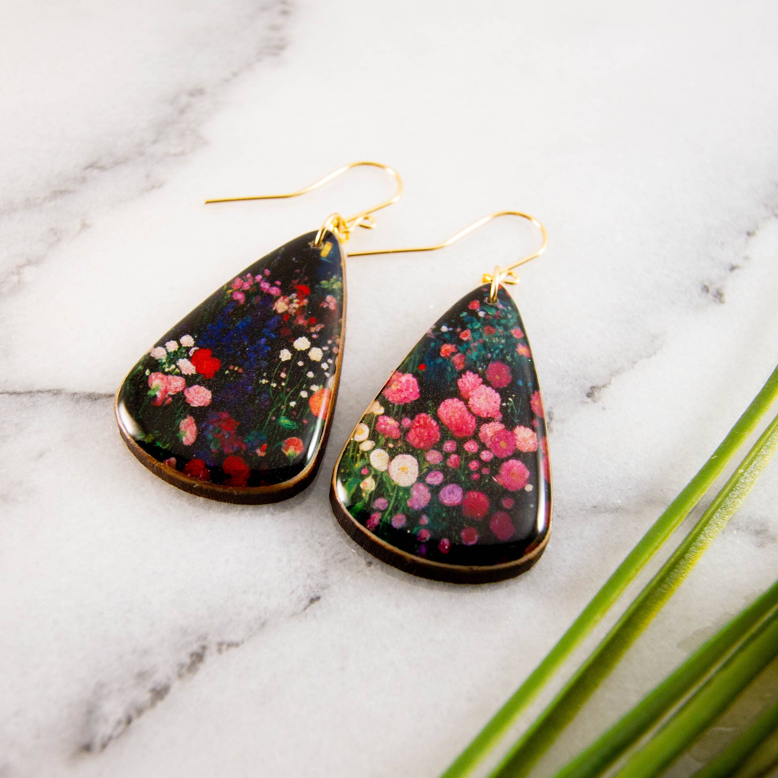 Midnight Garden Oversize Teardrop Earrings - Out of the Blue
