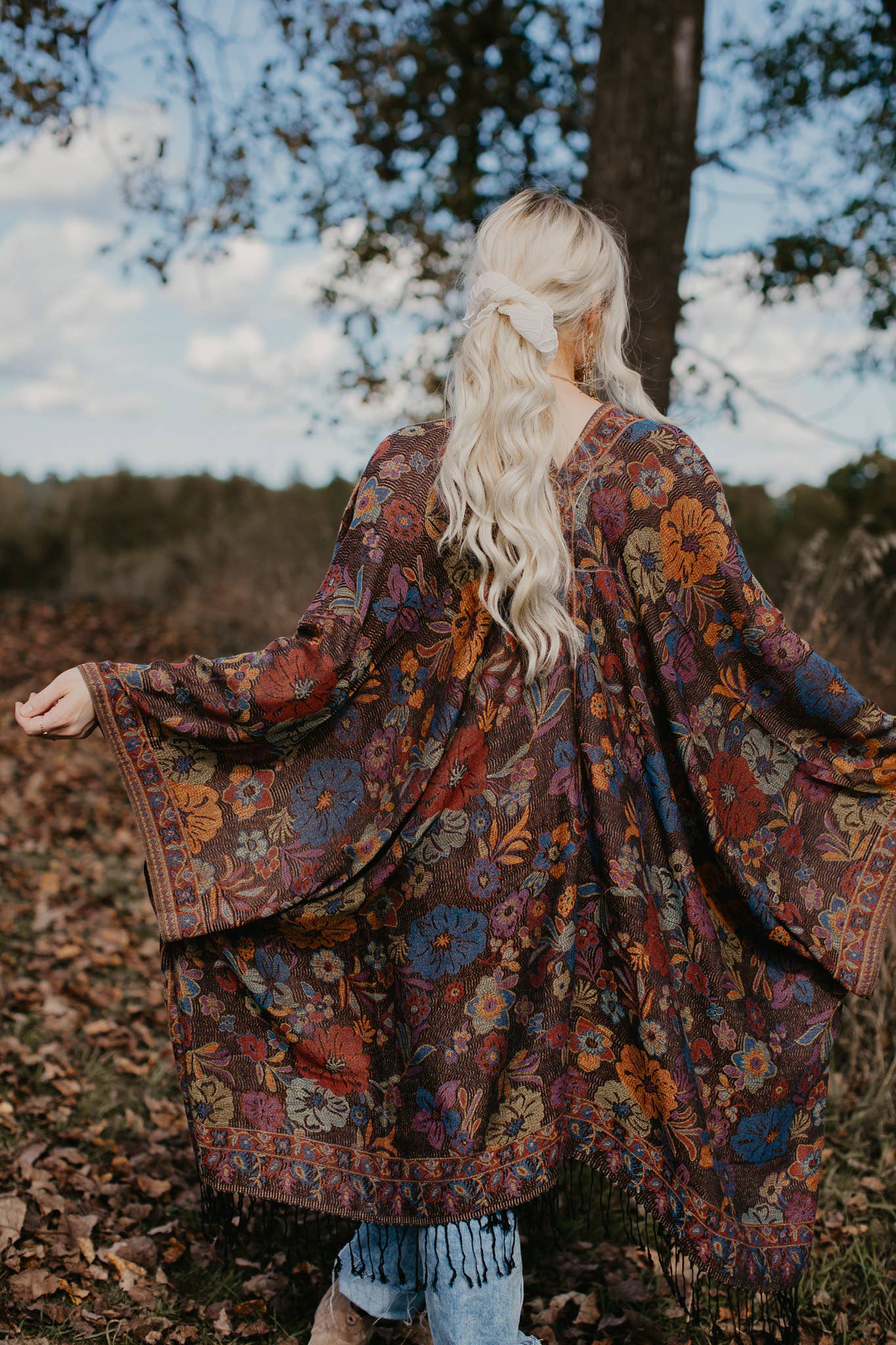 Wild Flower Kimono - Out of the Blue