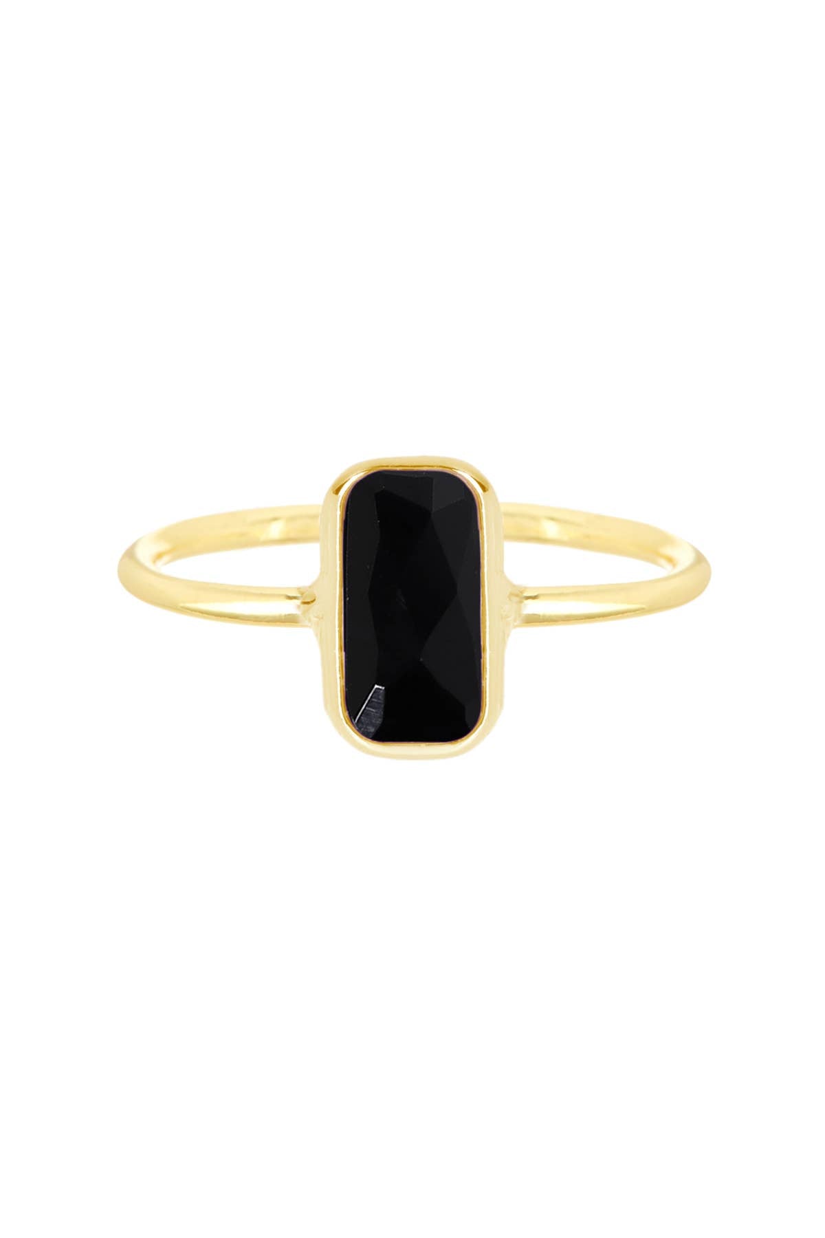 Onyx Petite Rectangle Ring