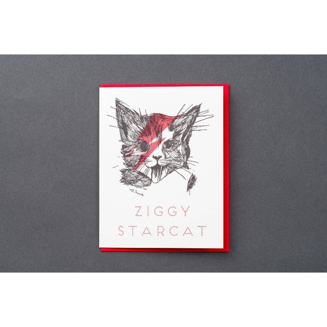 Ziggy Star Cat Card