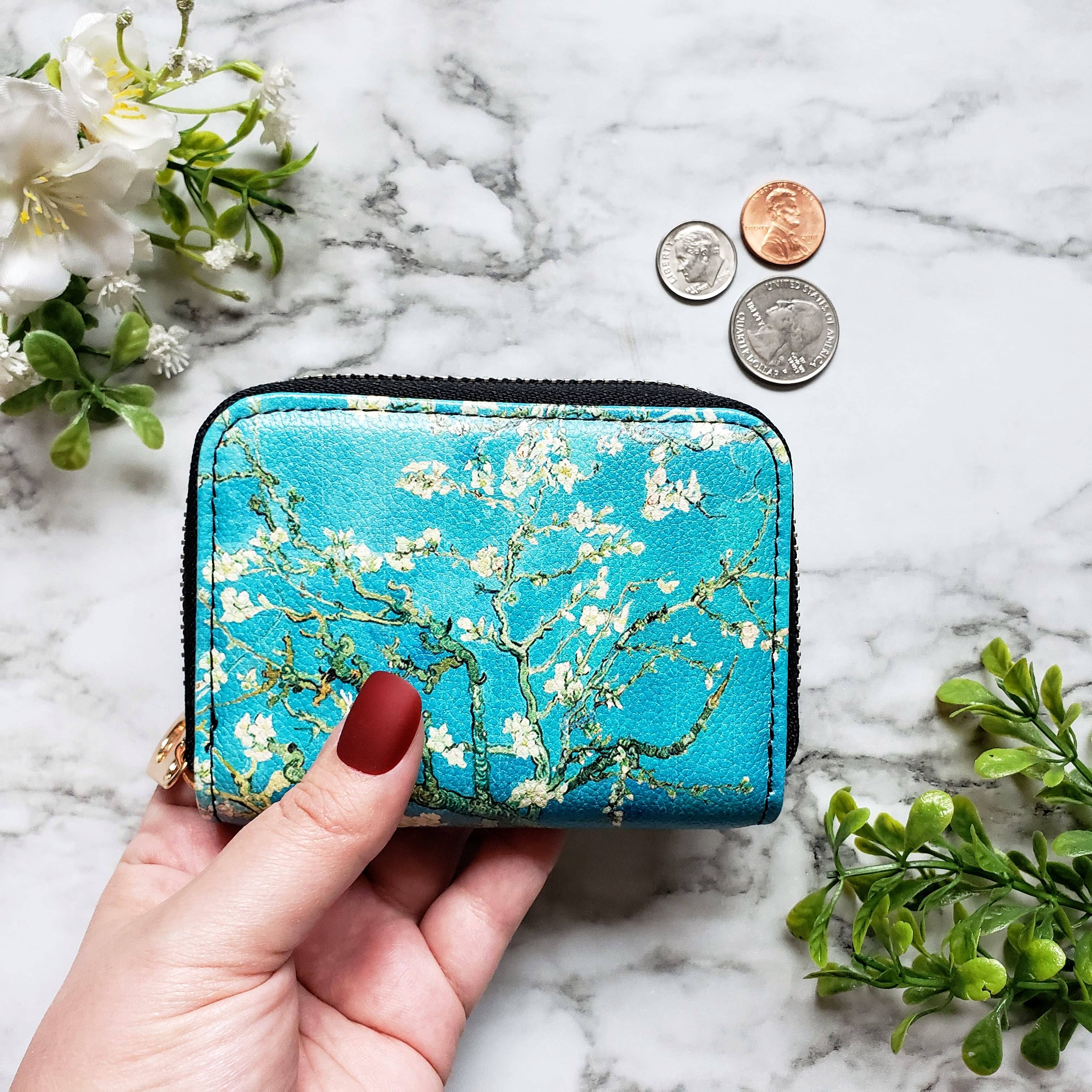 Van Gogh Almond Blossoms Zipper Wallet