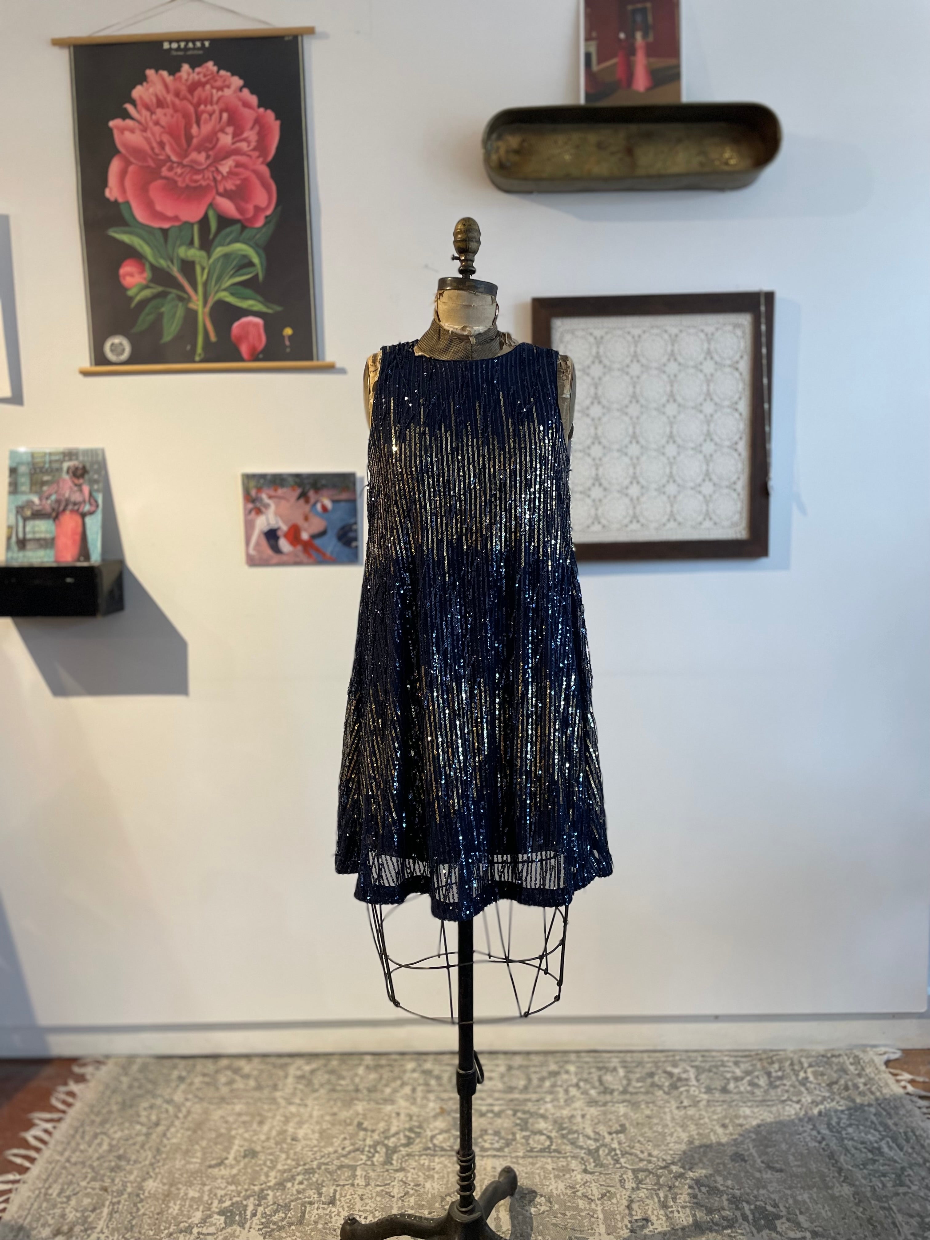 Sequin Swing Fringe Dress