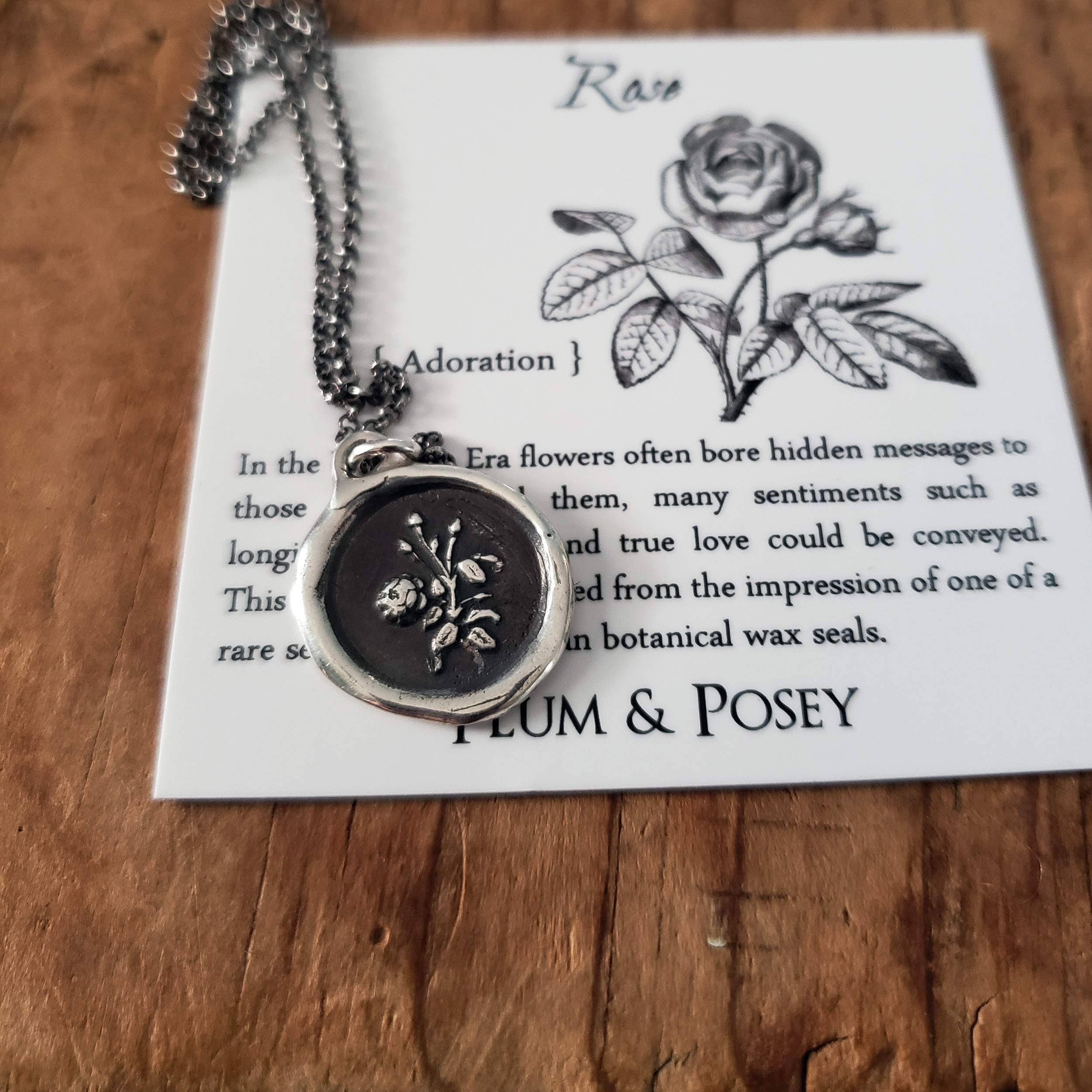 Rose - Wax Seal Necklace