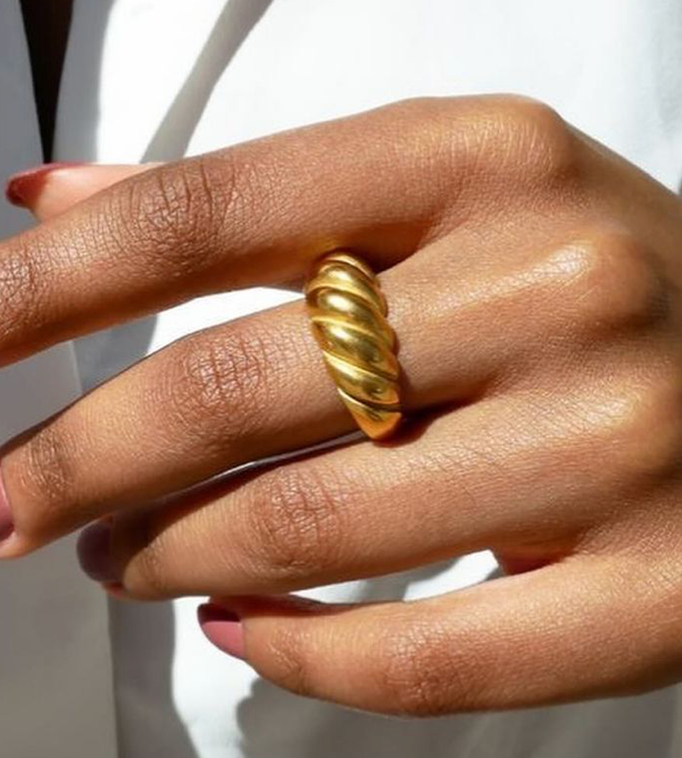 Croissant Rope Chunky Ring