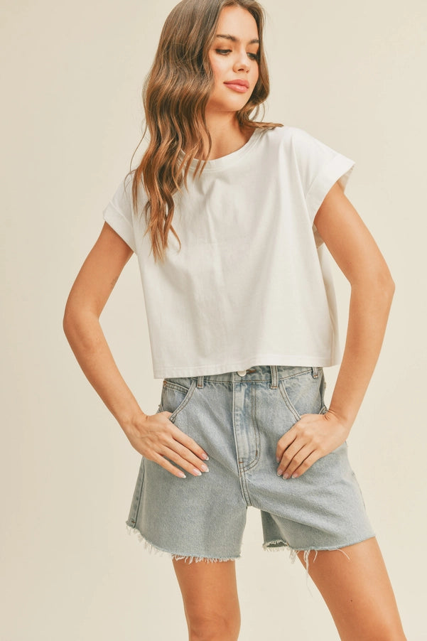 Cuff Sleeve Top - Out of the Blue
