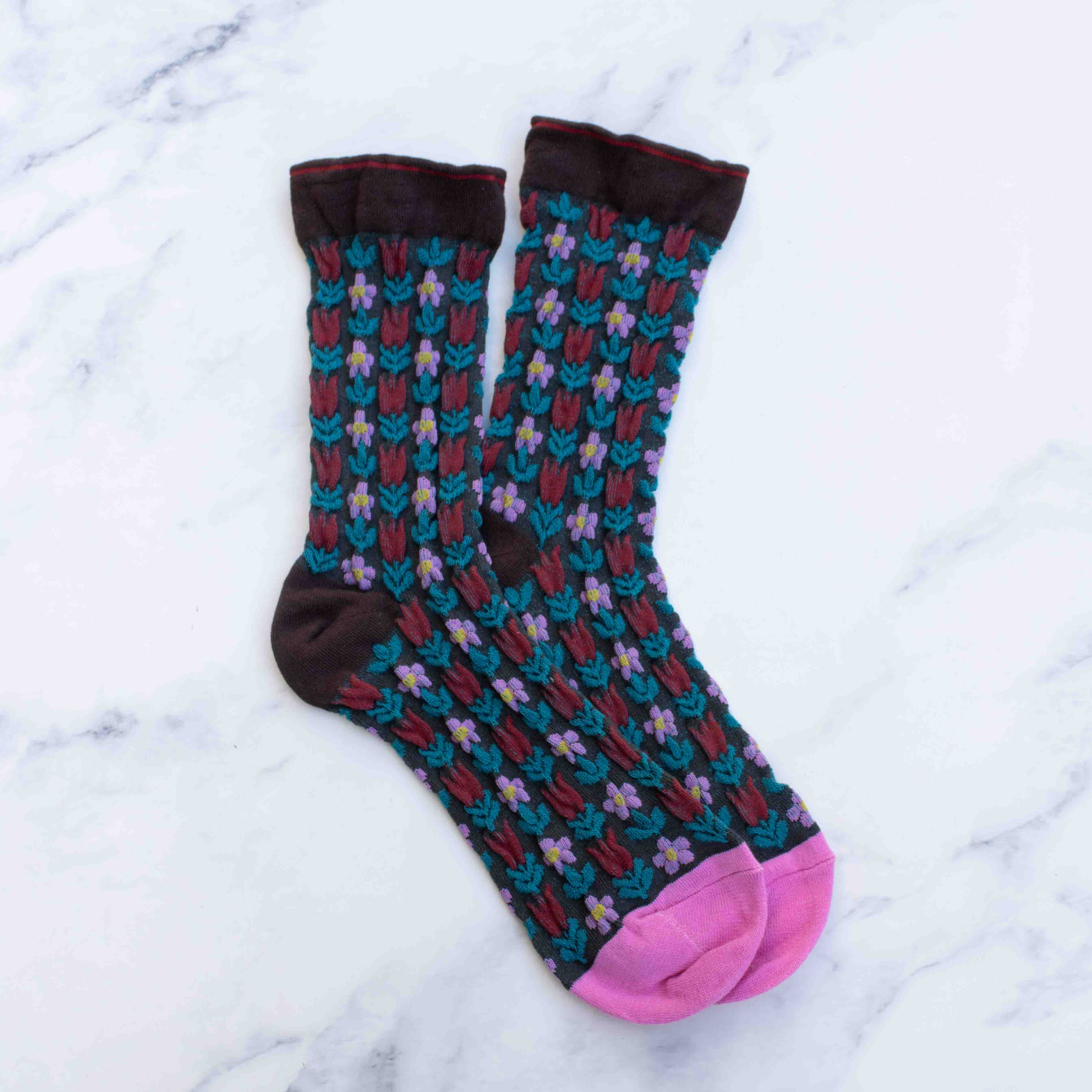 Vintage Floral Casual Socks