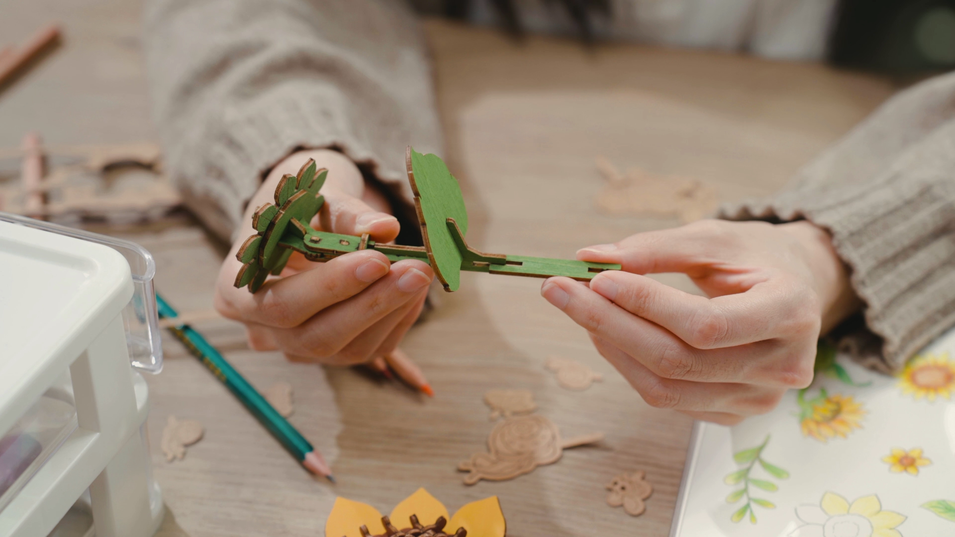 Sunflower 3D Wooden Flower Puzzle