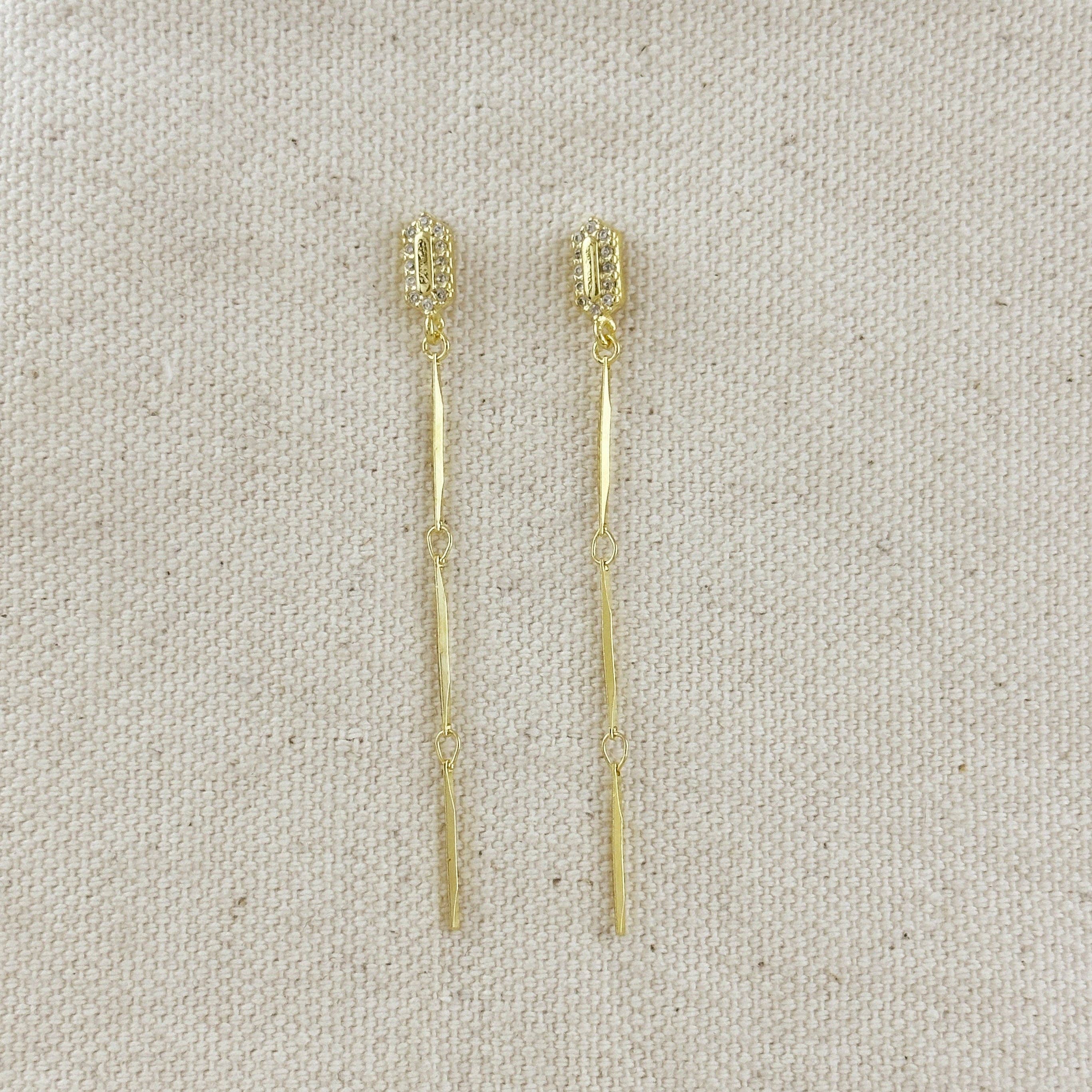 18k Gold Filled Straw Drop Earrings