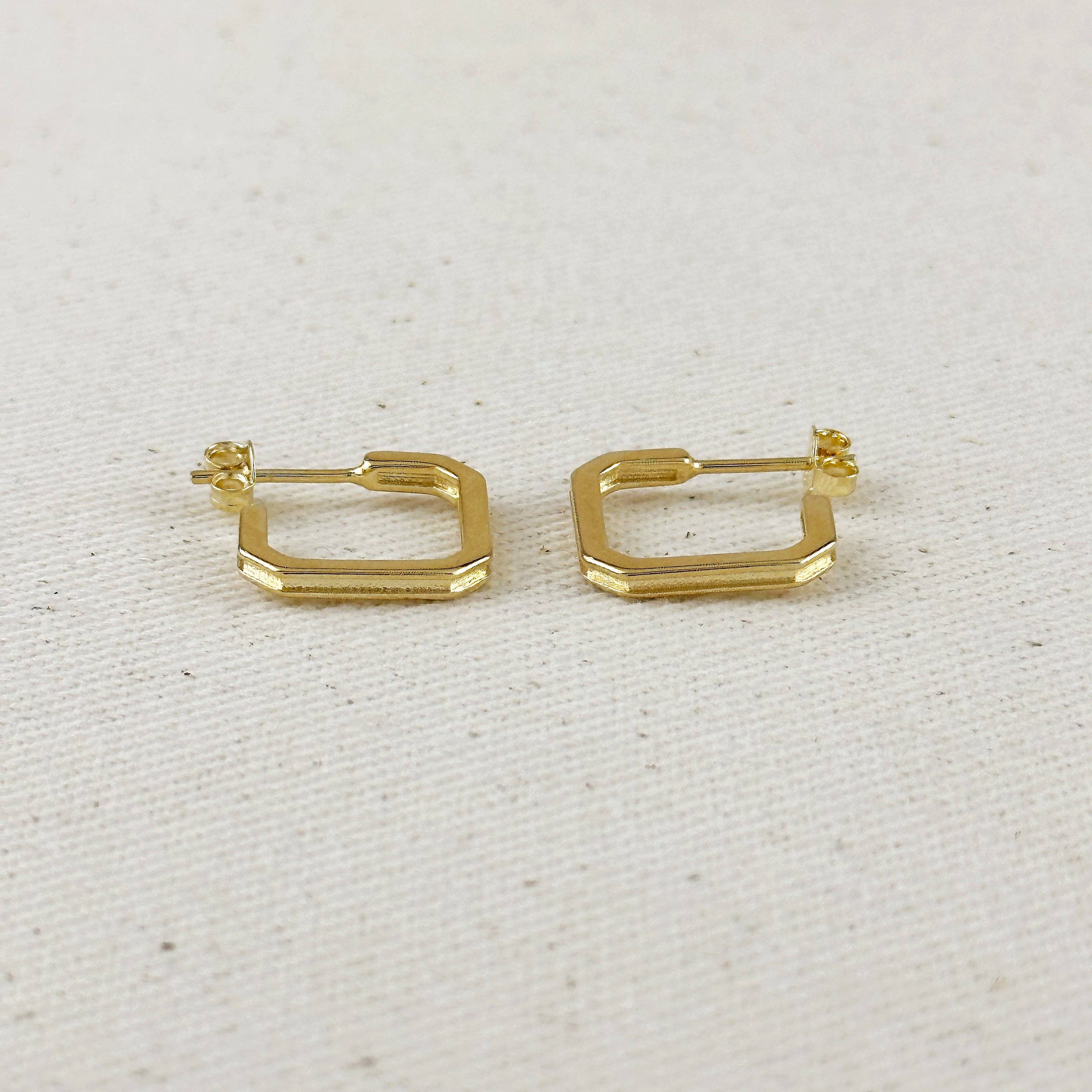 Square C-Hoop Earrings