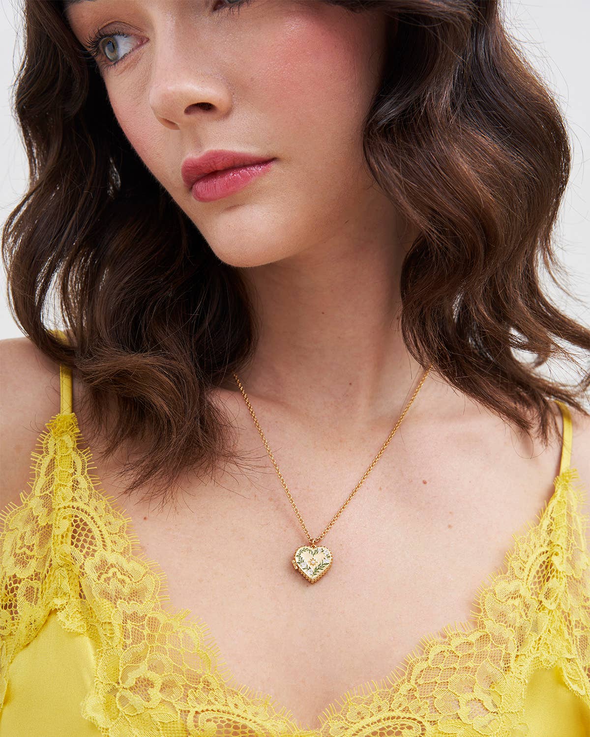 Jasmine Heart Locket Necklace - Out of the Blue