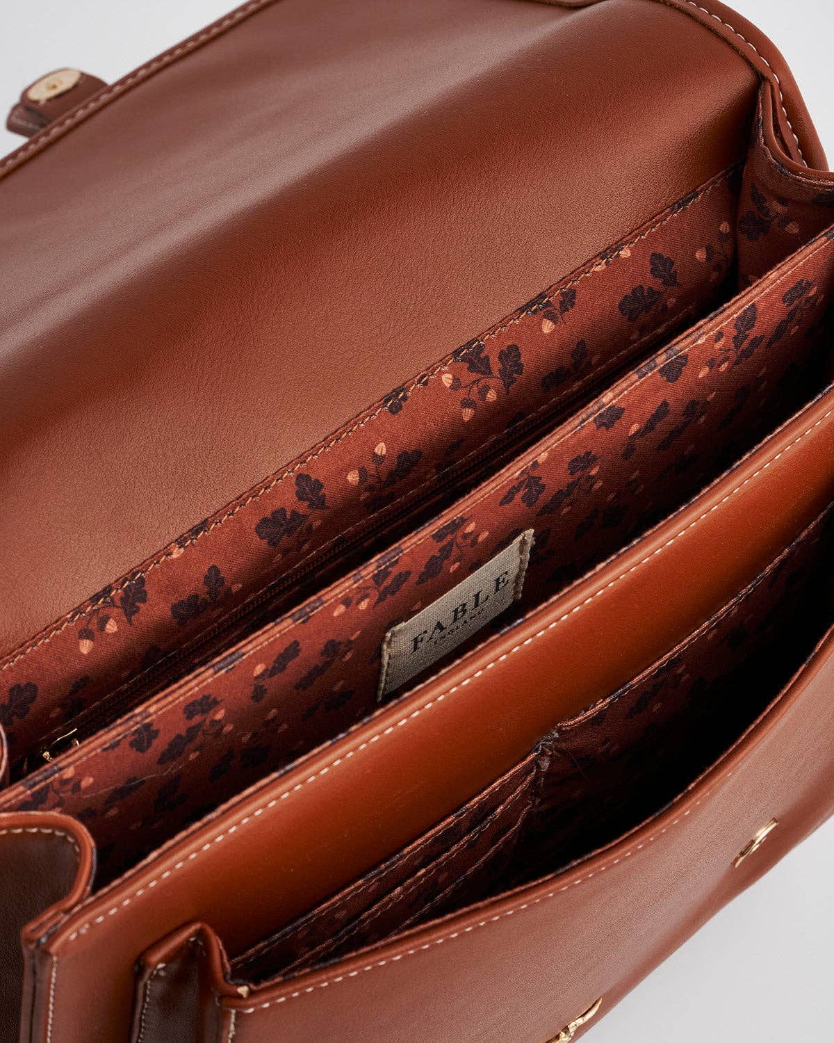Into the Woods Tan Classic Satchel - Out of the Blue