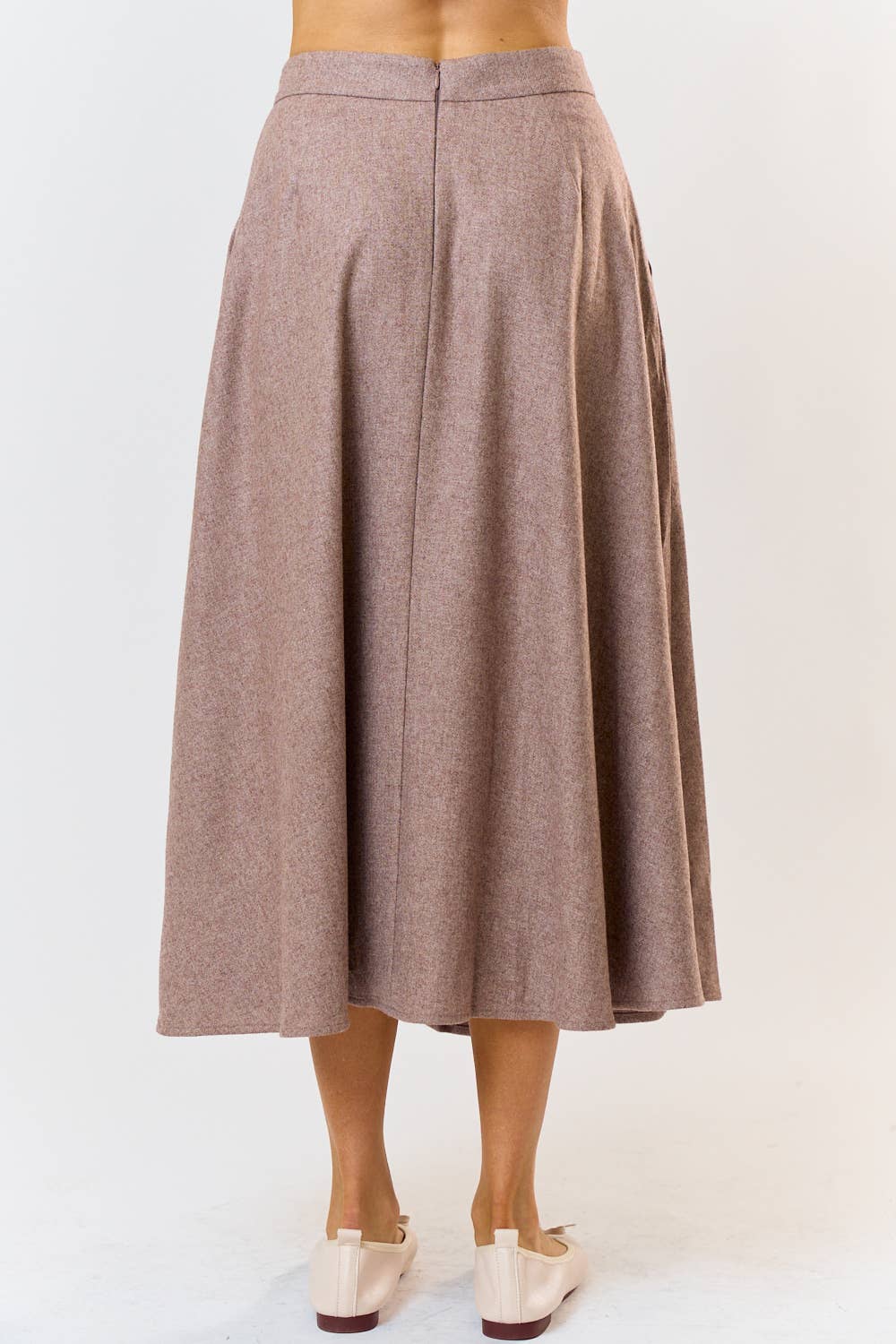 WOOL BLEND  MIDI SKIRT