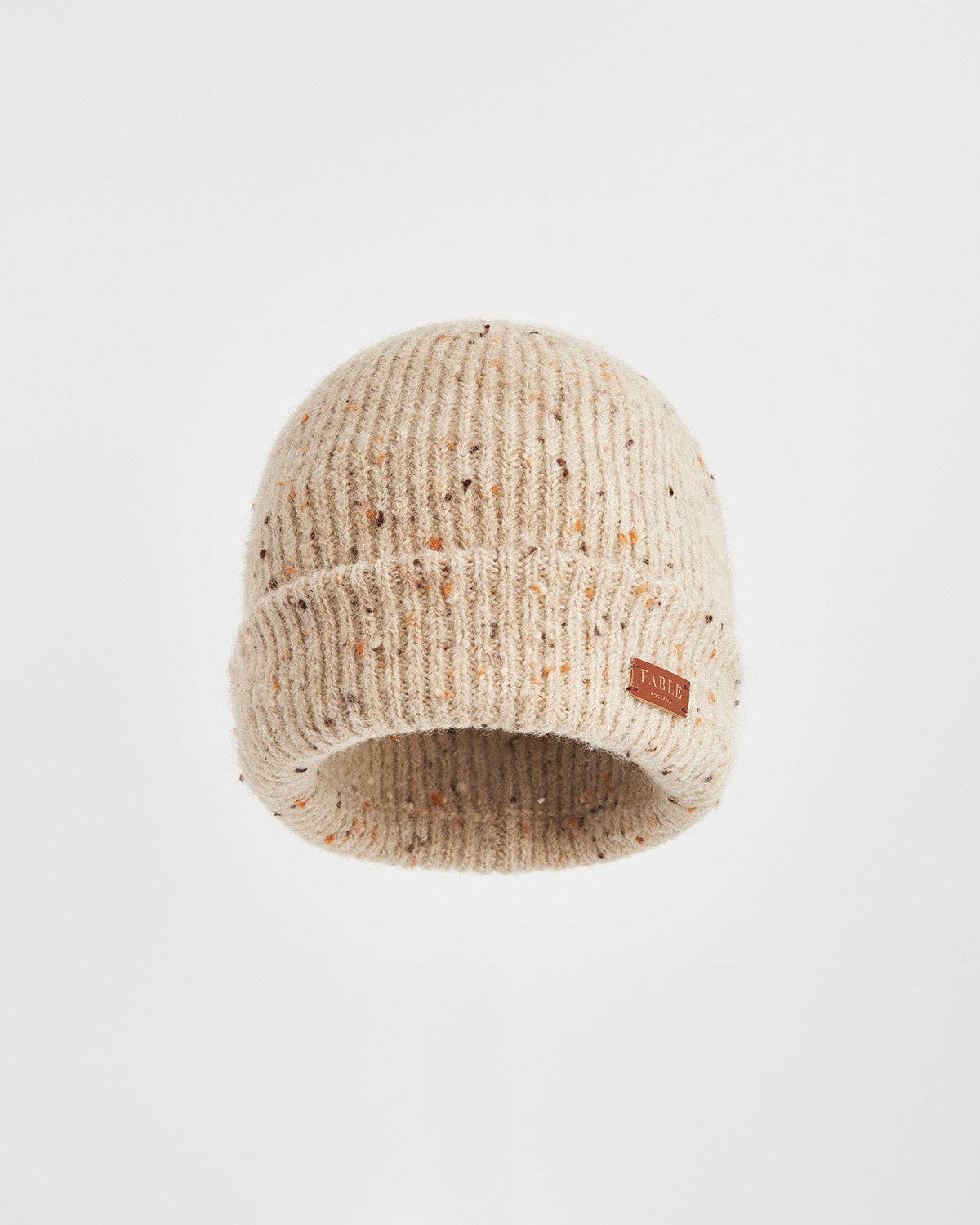 Flecked Yarn Taupe Beanie Hat - Out of the Blue