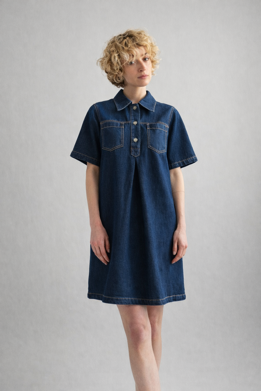 Dalia Denim Dress - Out of the Blue